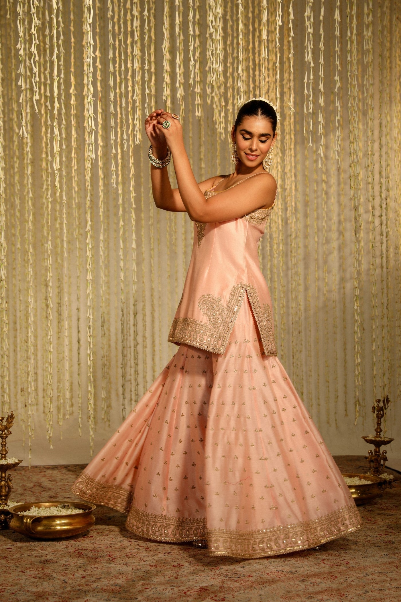 Ave Chicago x Sheetal Batra AABROO - ROSEPINK SHARARA AND DUPATTA