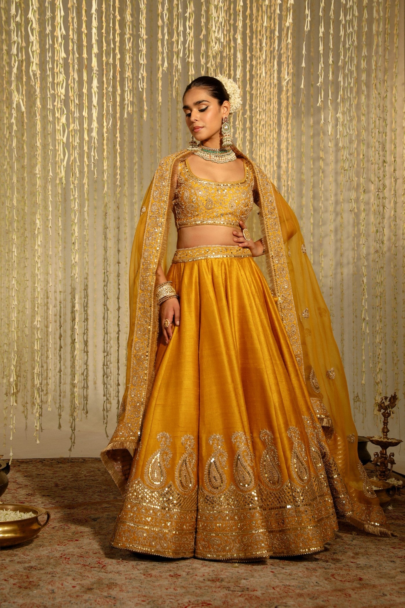 Jannat Khan in AMNA - Glaze Mustard
