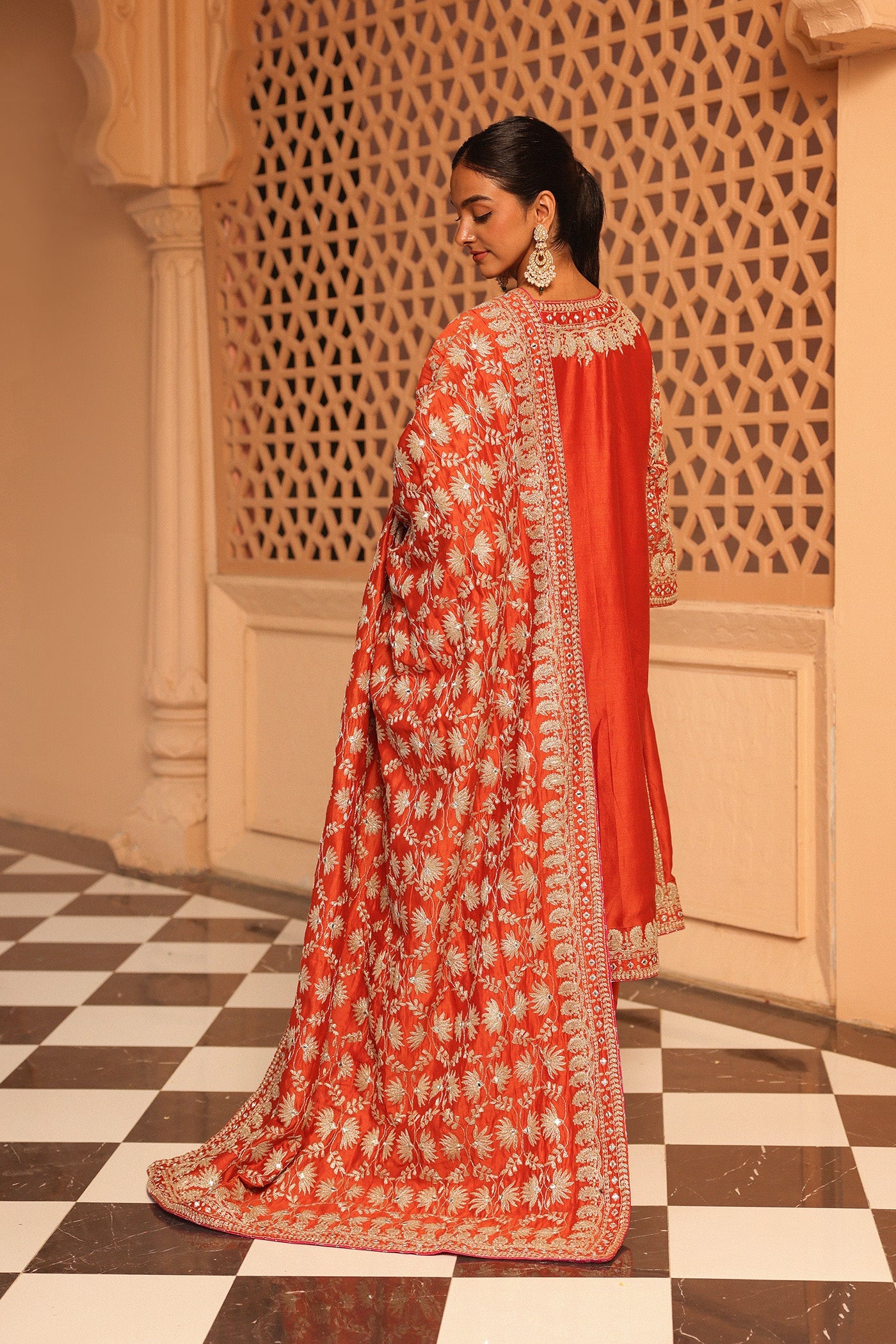 Simran Rajpal In Aiman - Short Knee Length Choga with Salwar and Odhni