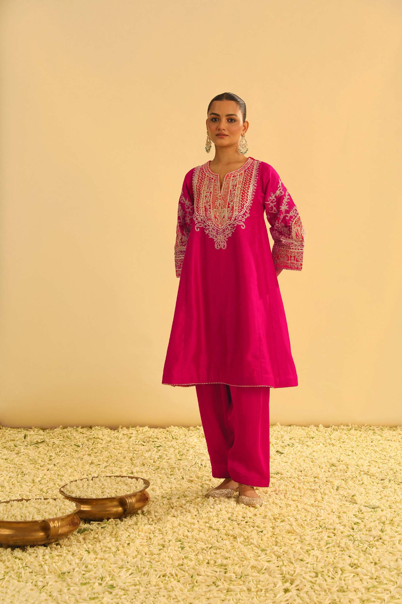 MOHSINA - HOTPINK SHORT KALIDAAR CHOGA WITH SALWAR (LXRTS)
