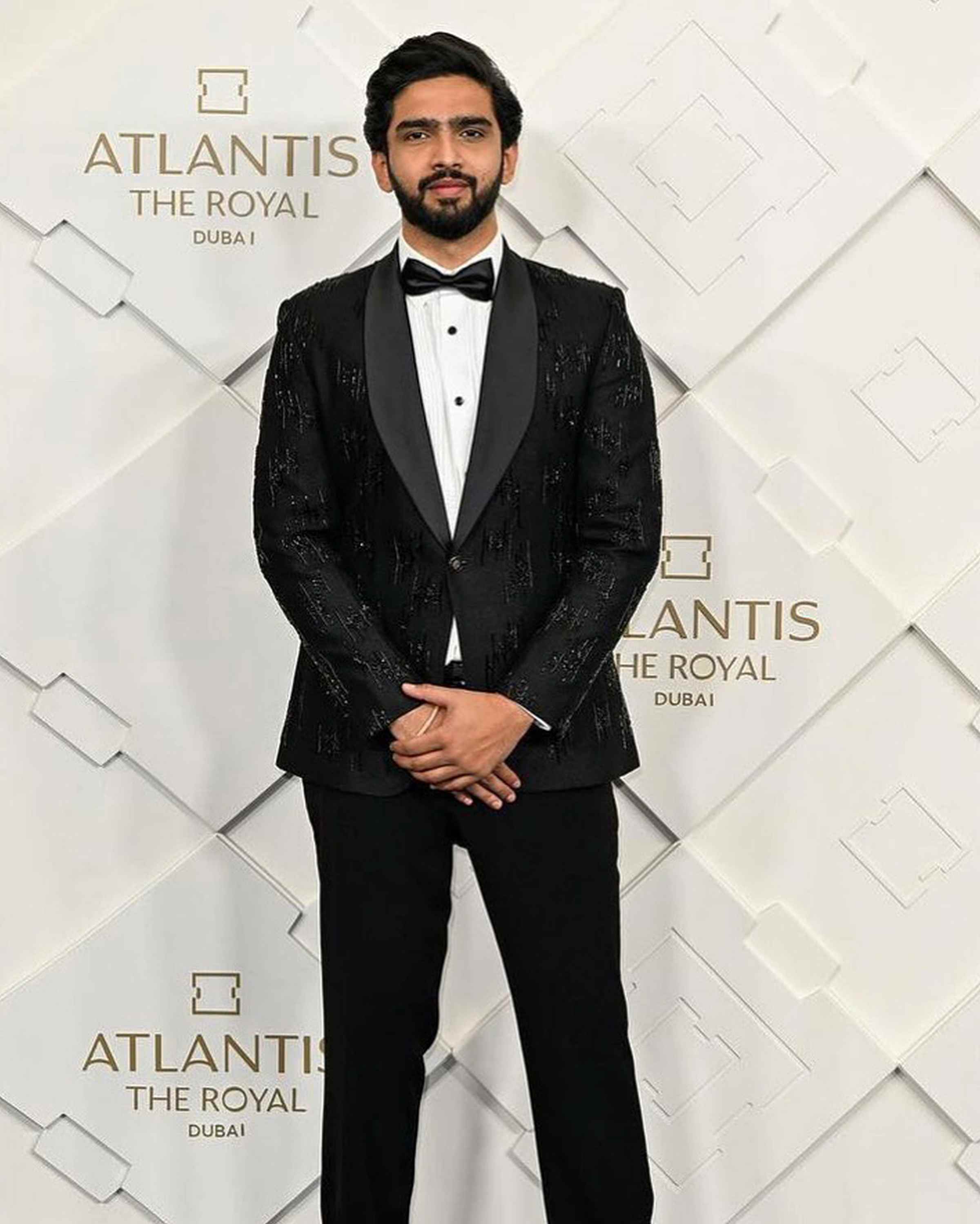 Black Broken Stripe Tuxedo With Pearl Highlights