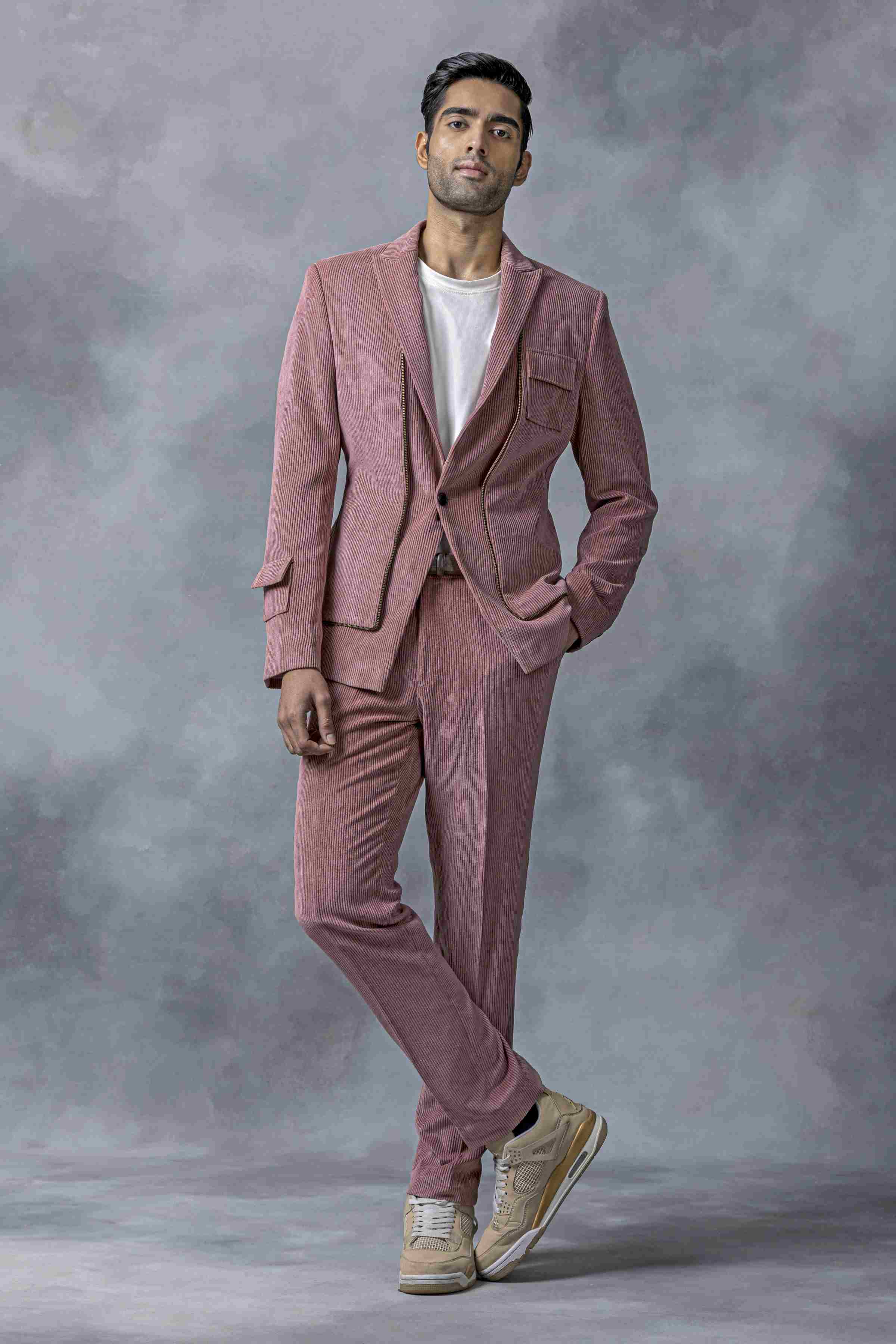 Salmon Pink Corduroy Set