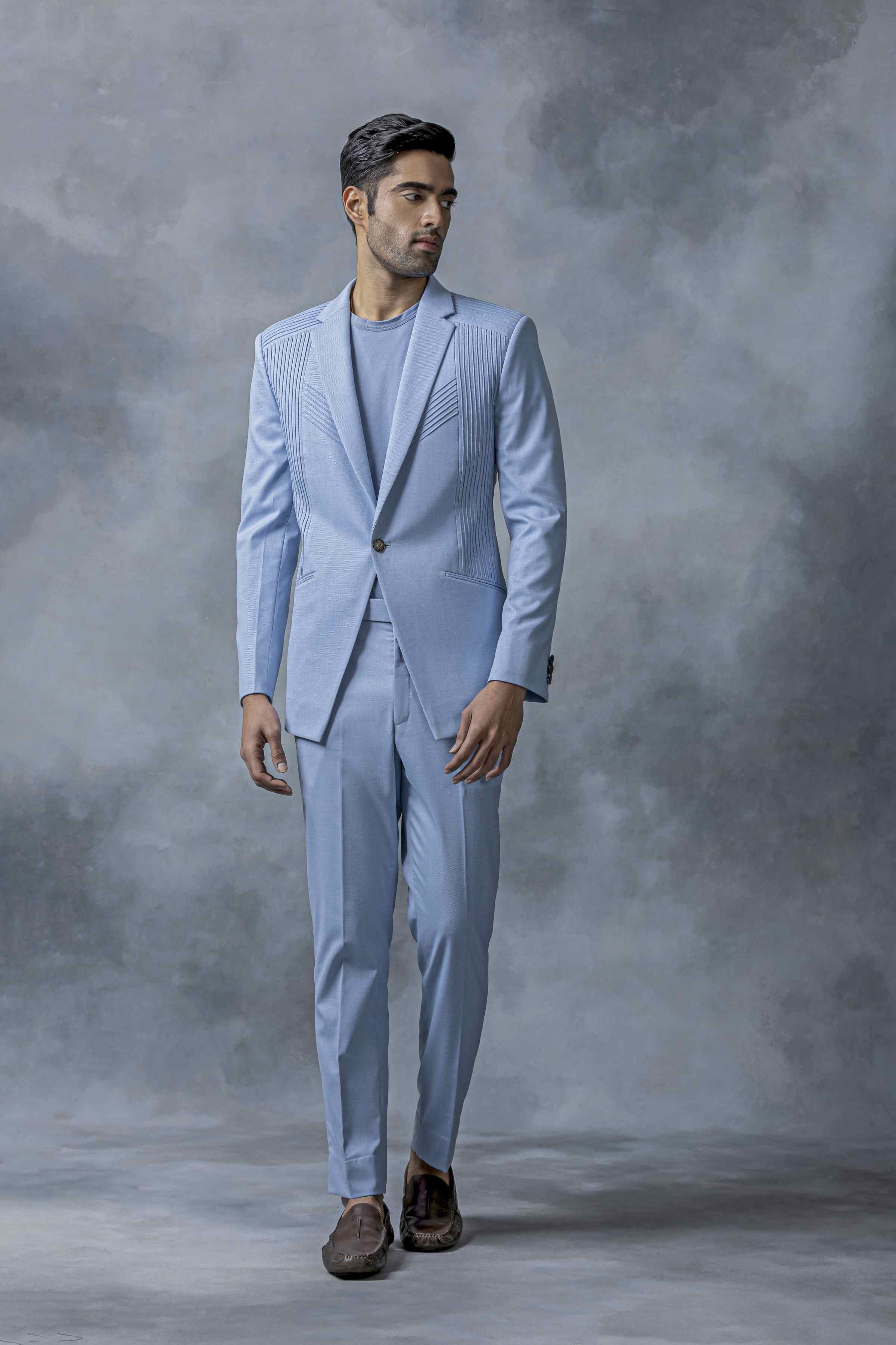 Sky Blue Blazer Set
