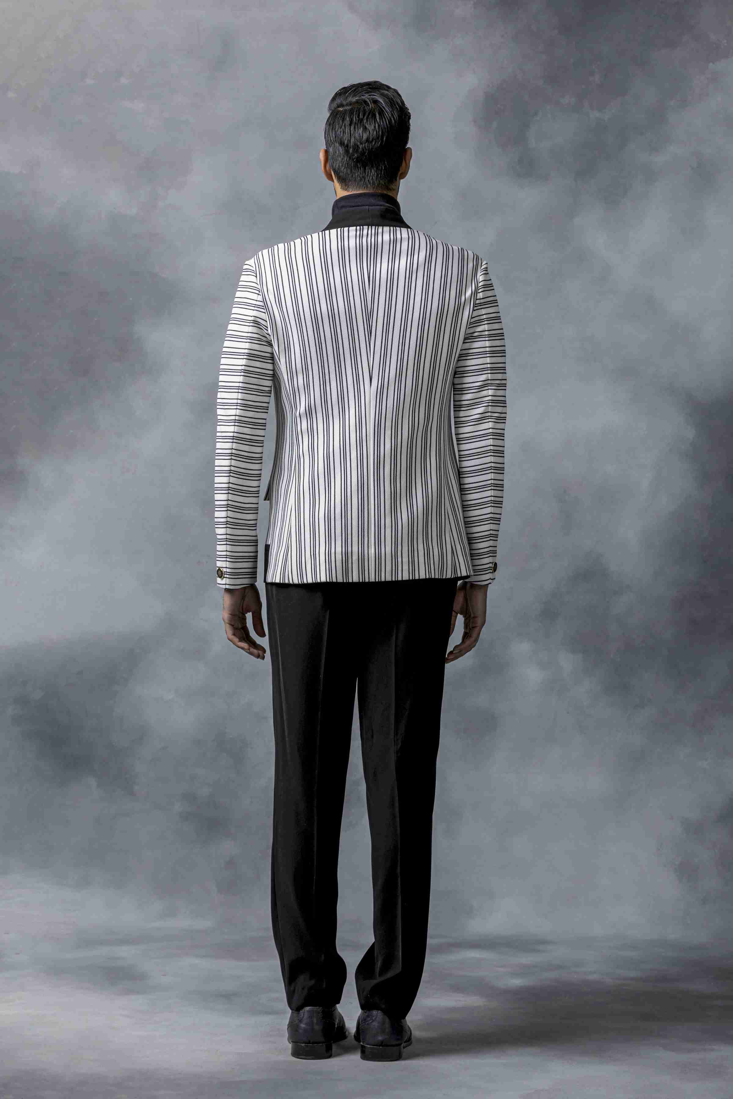 Black And White Knitted Jacket
