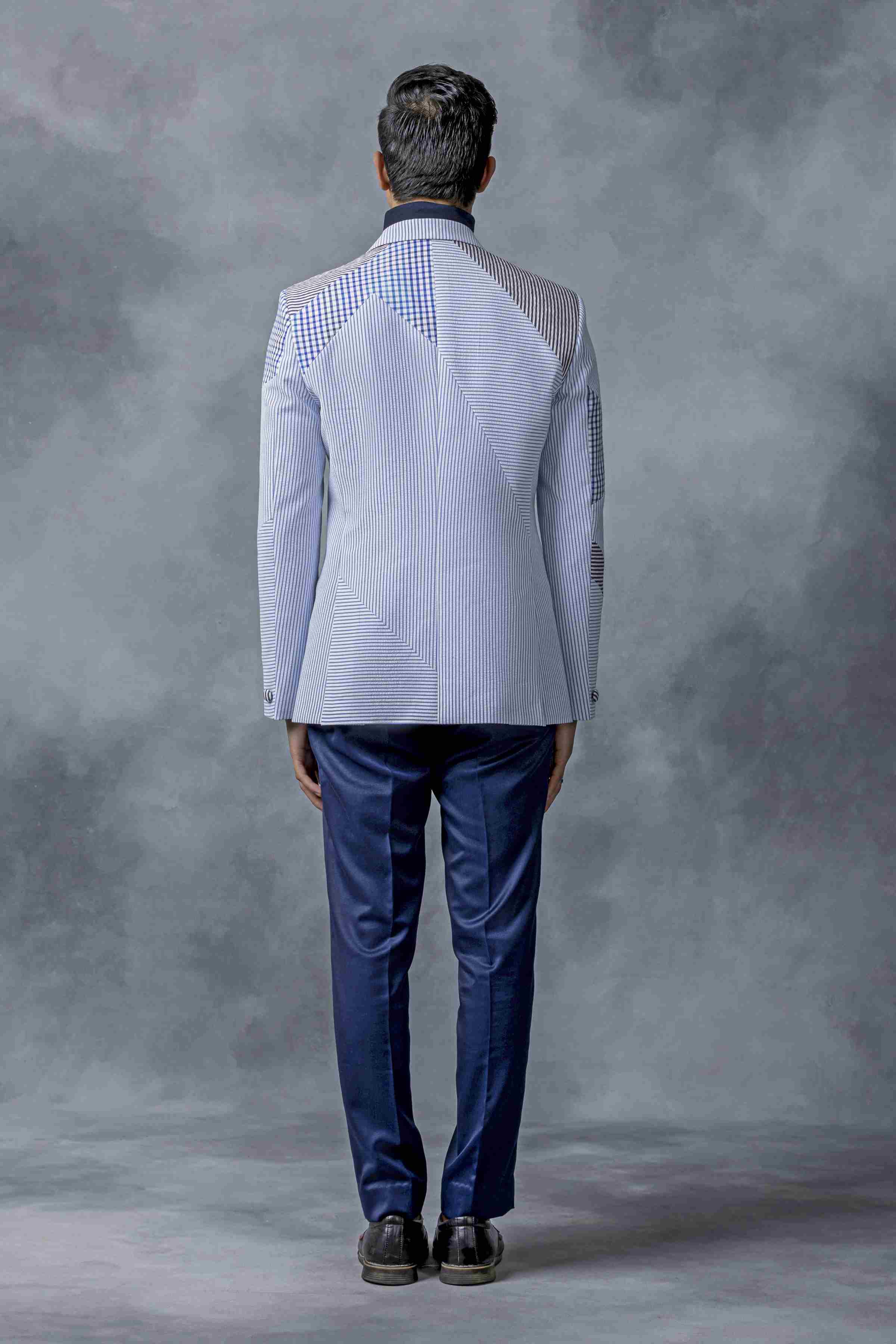 Light Blue Patched Blazer