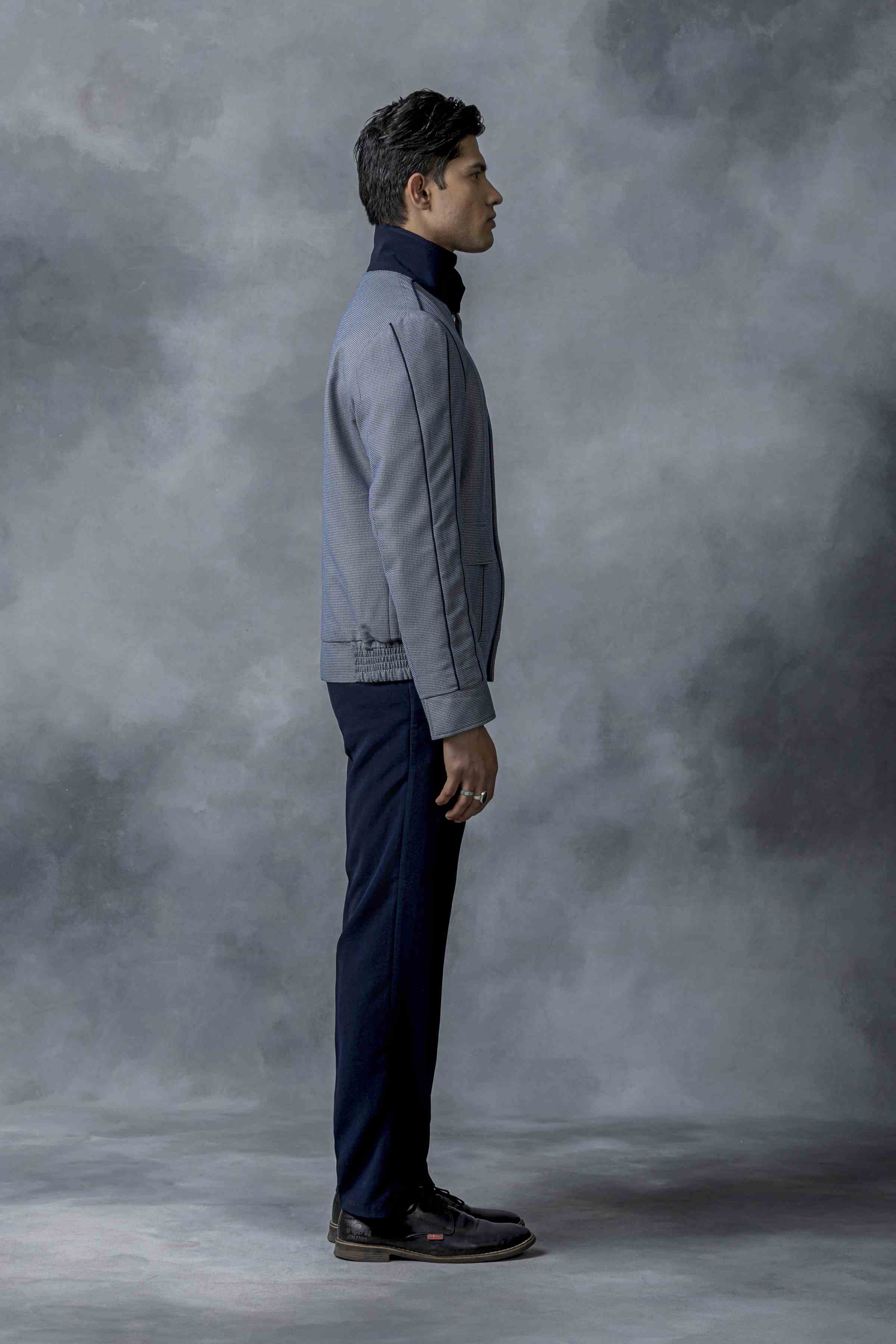 Fine Check Bomber Jacket