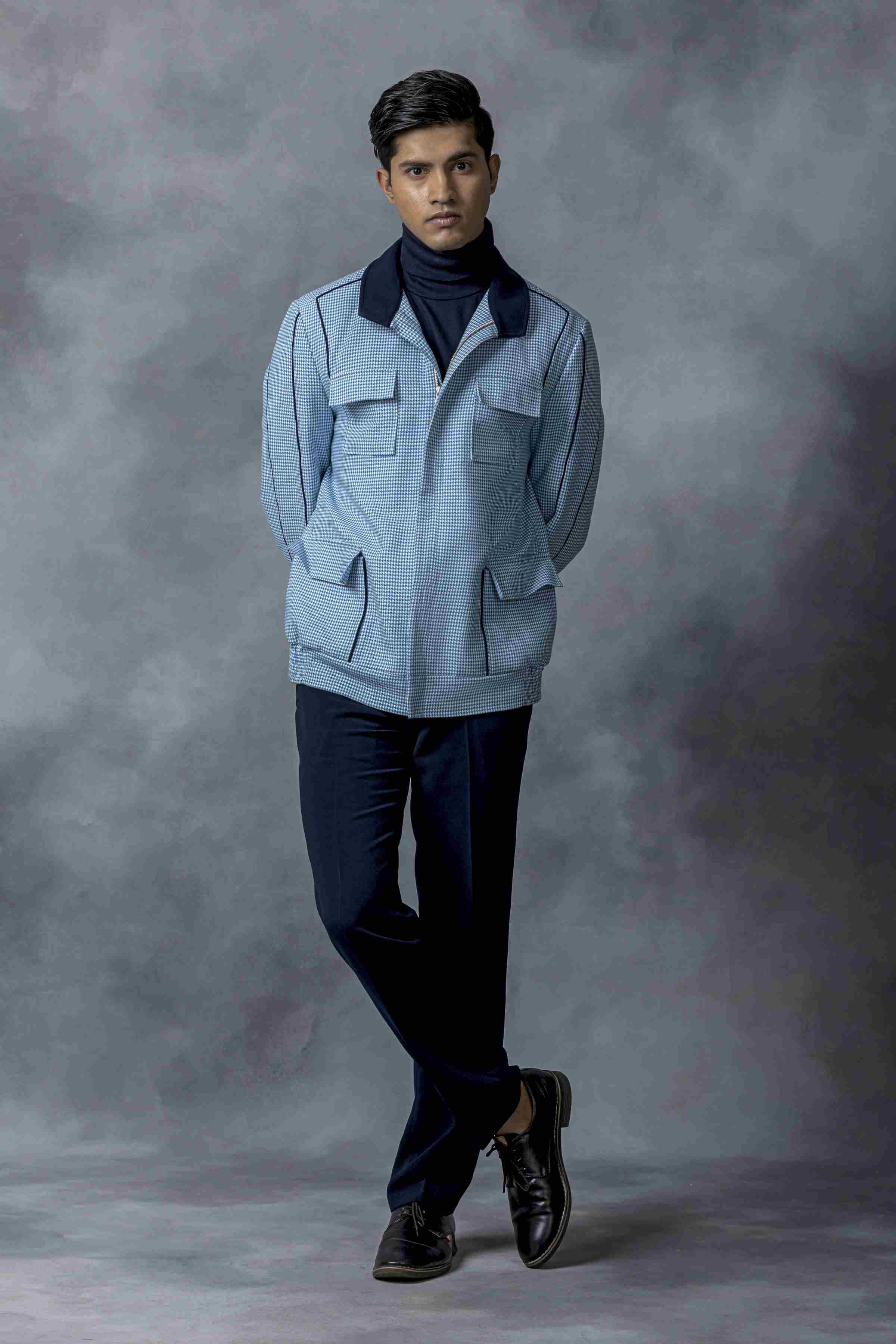 Light Blue bomber Jacket