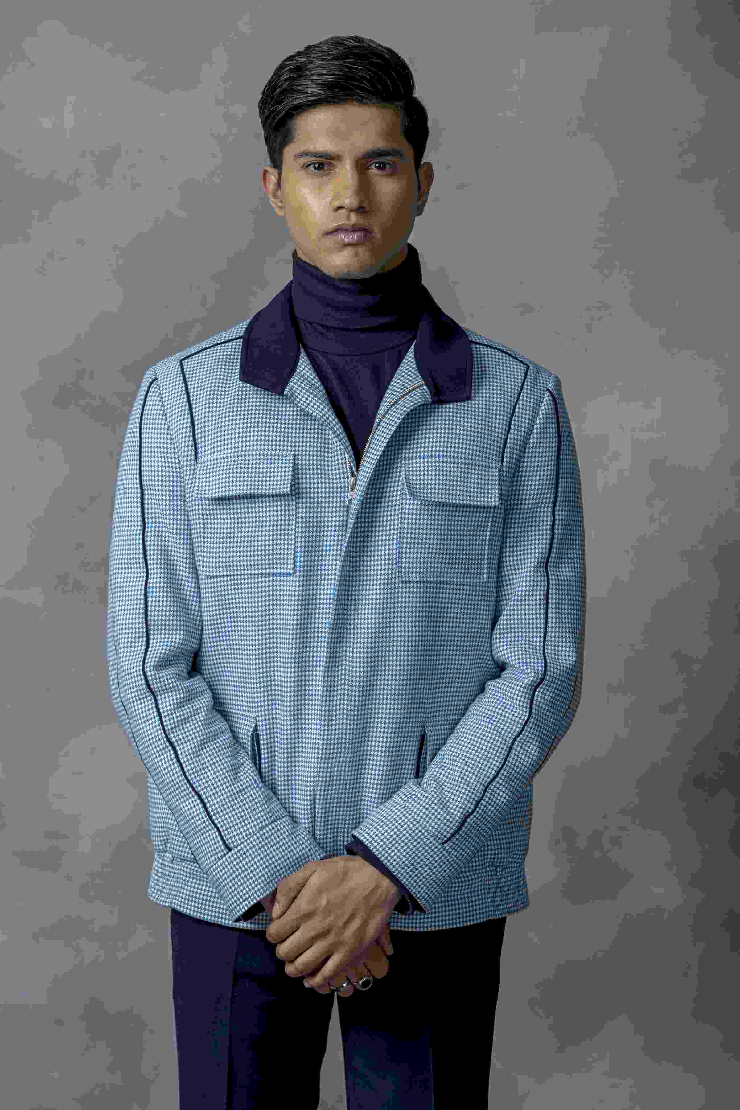 Light Blue bomber Jacket