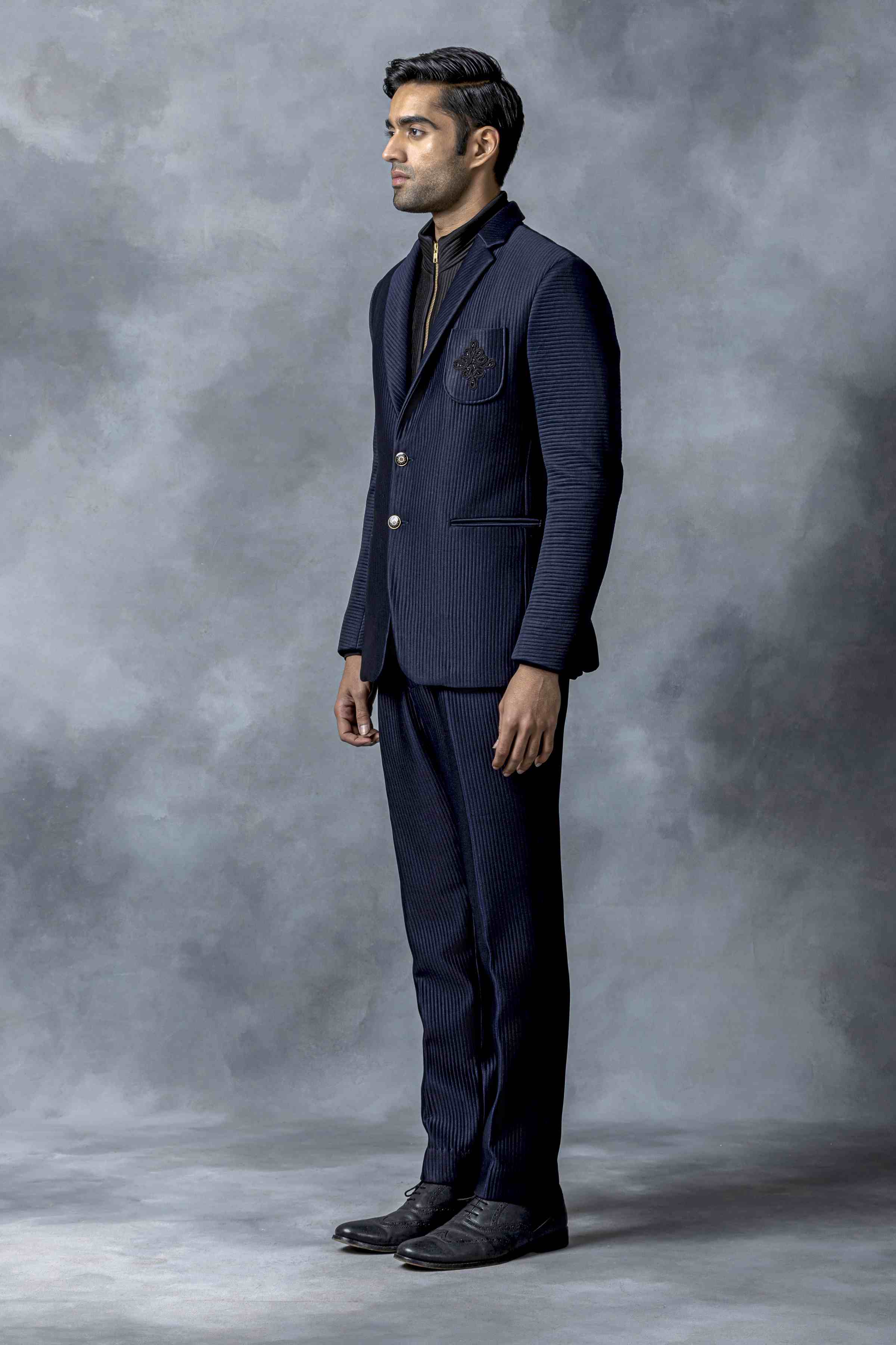 Navy Blue Detachable Blazer