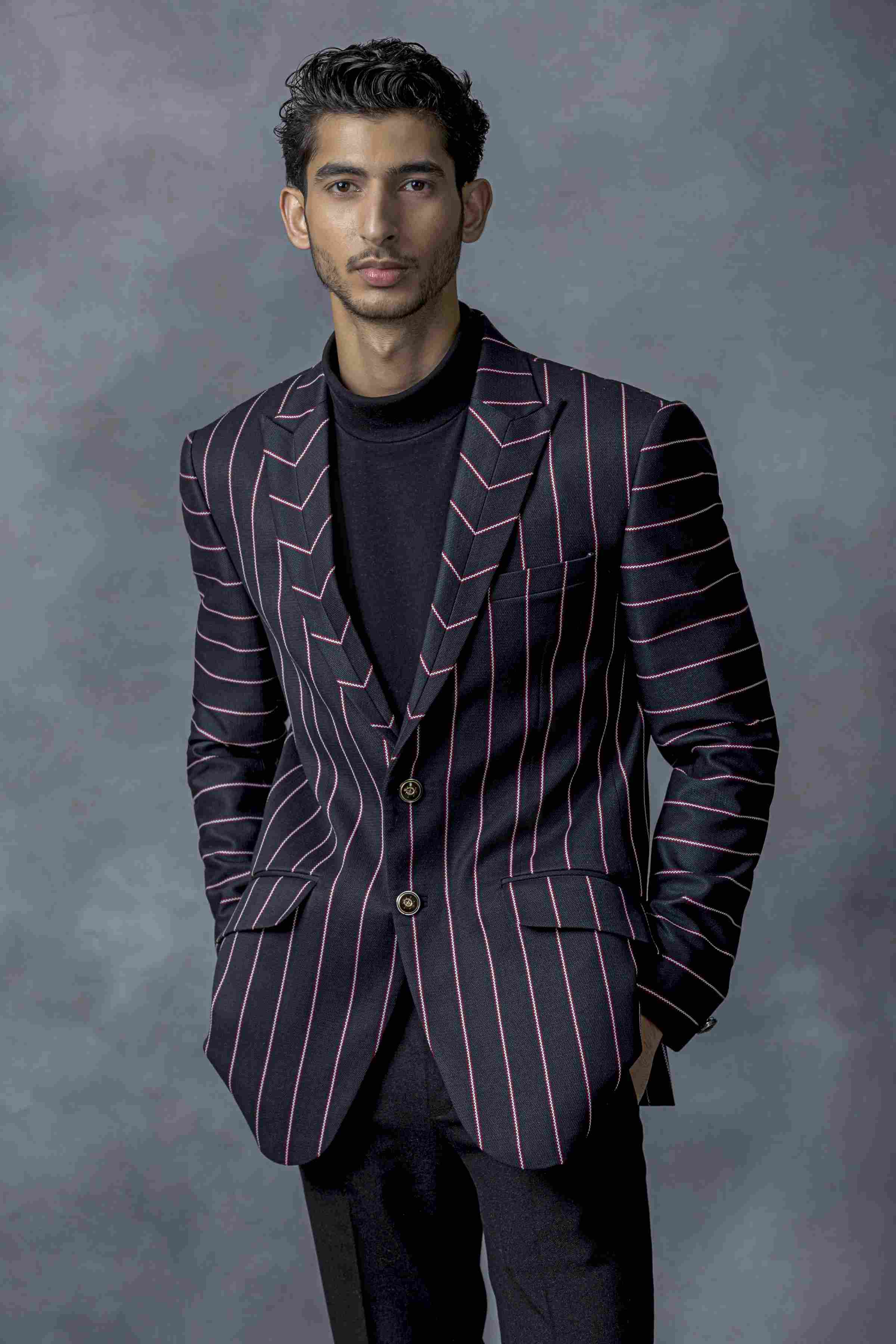 Black Stripe Blazer