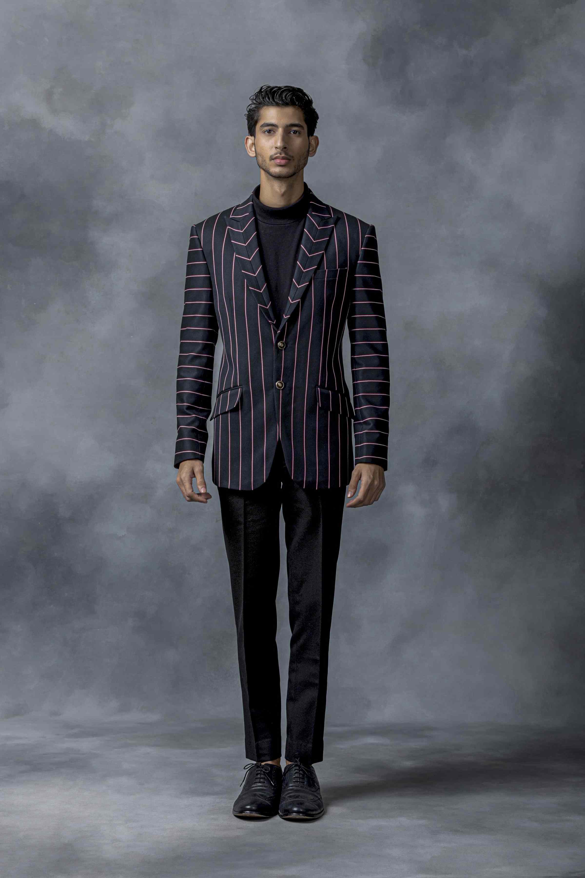 Black Stripe Blazer