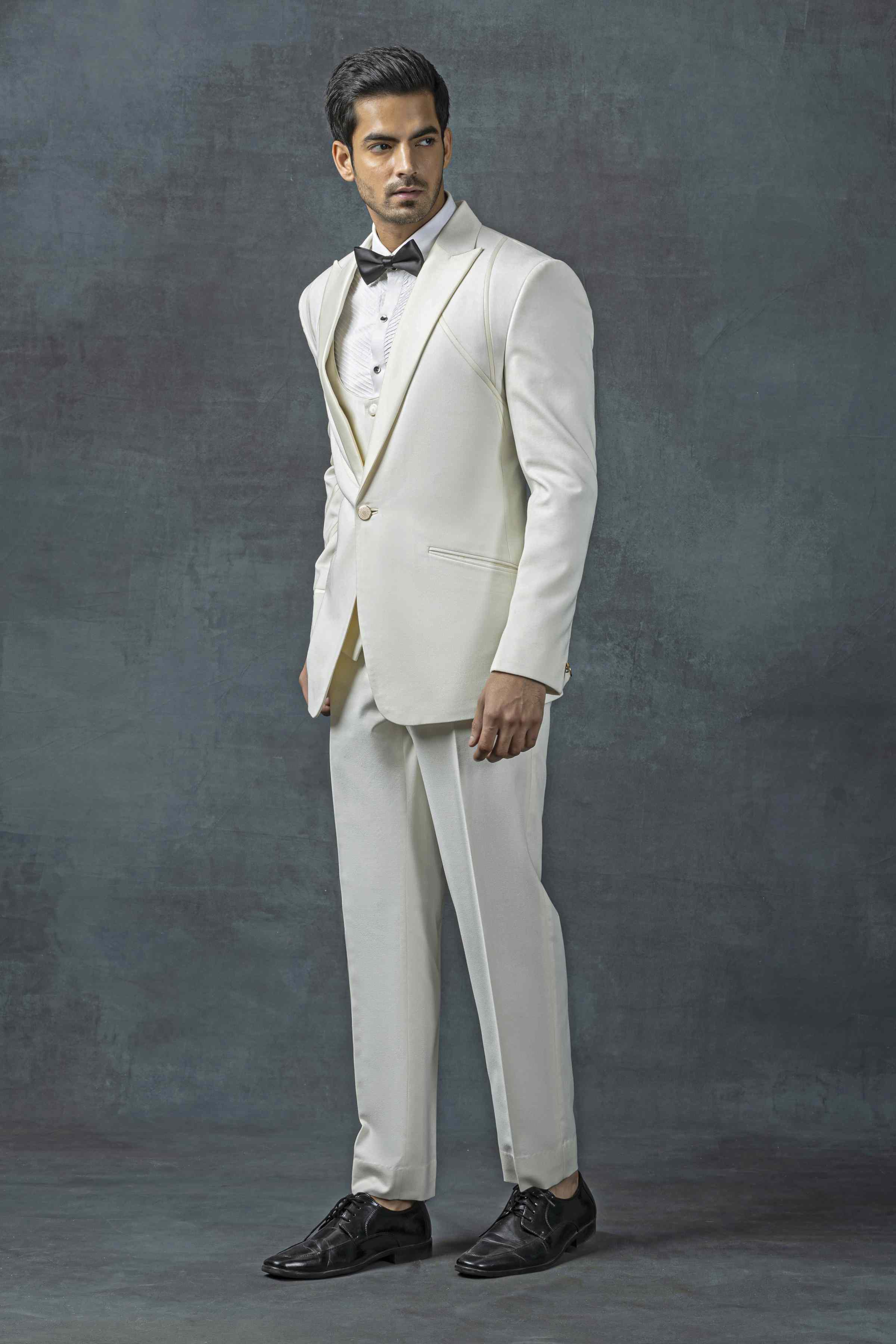 White Blazer With Satin Stripe