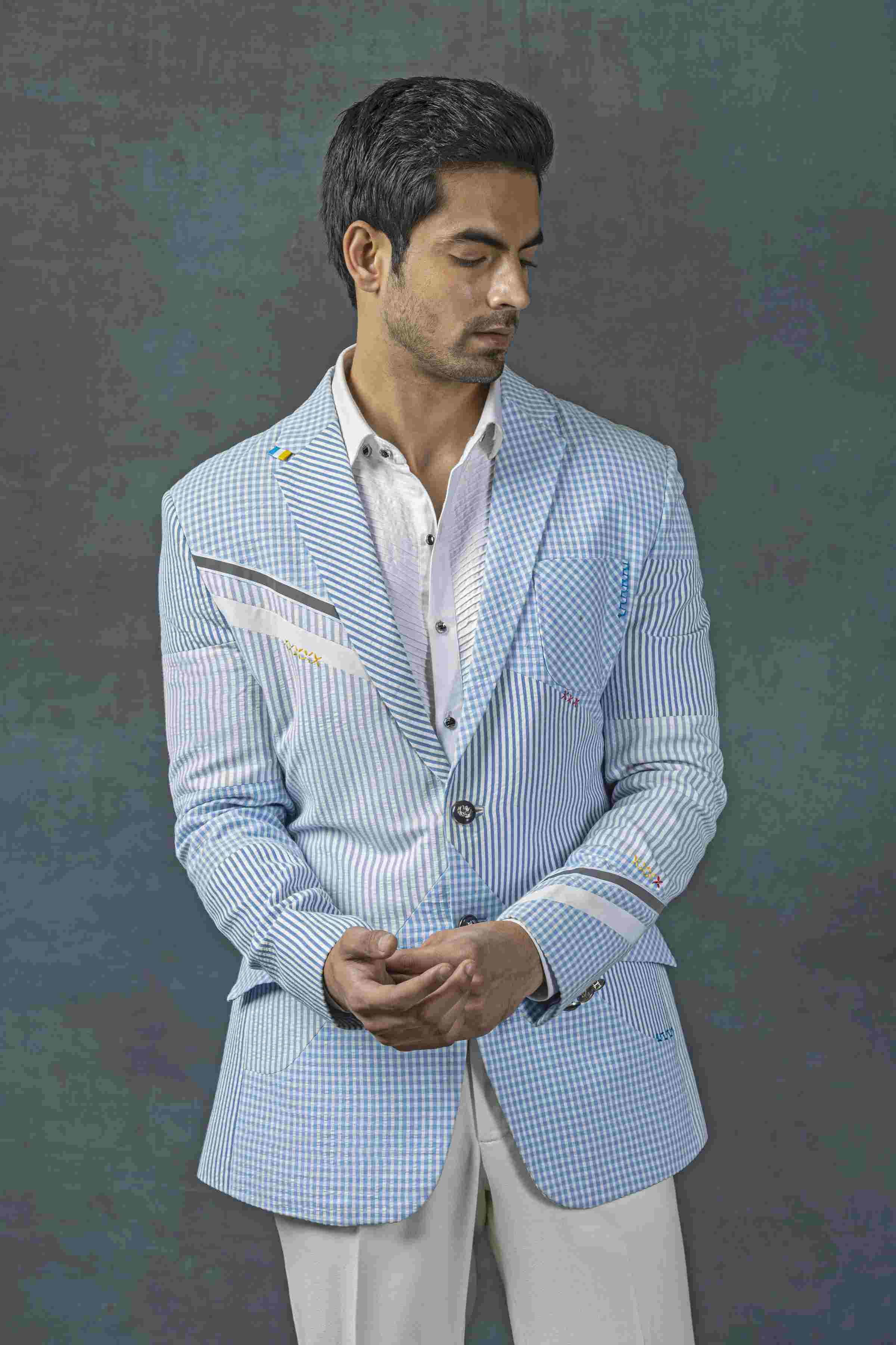 Blue Check Blazer