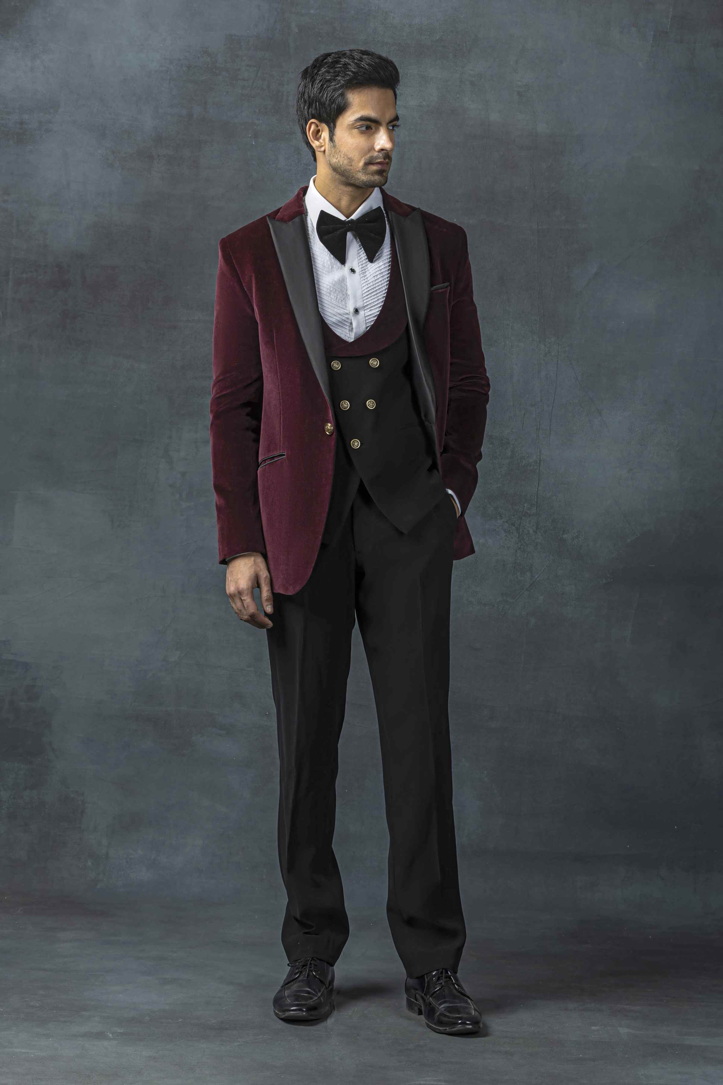 Wine Velvet Tuxedo