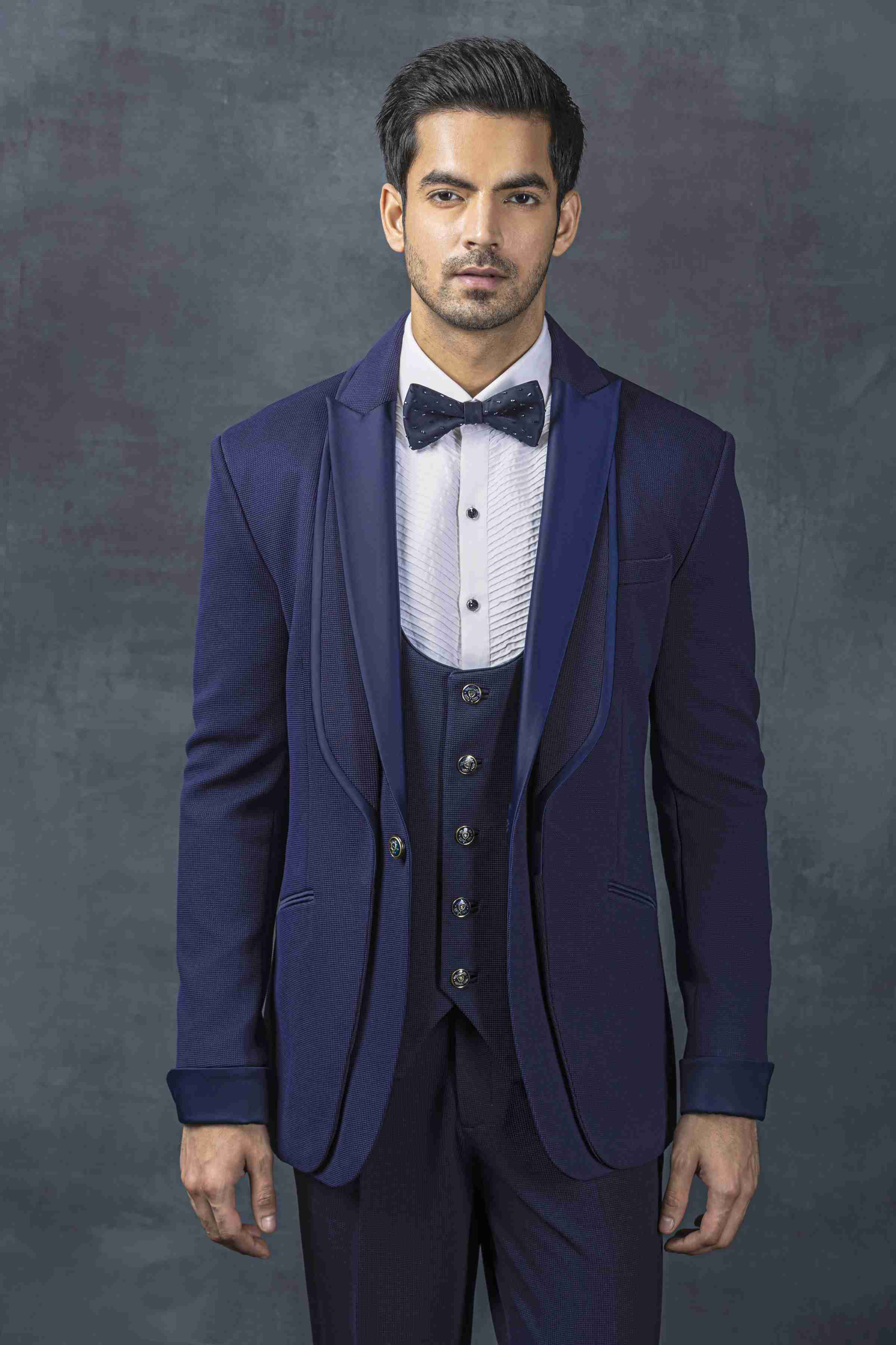 Navy Double Collar Tuxedo