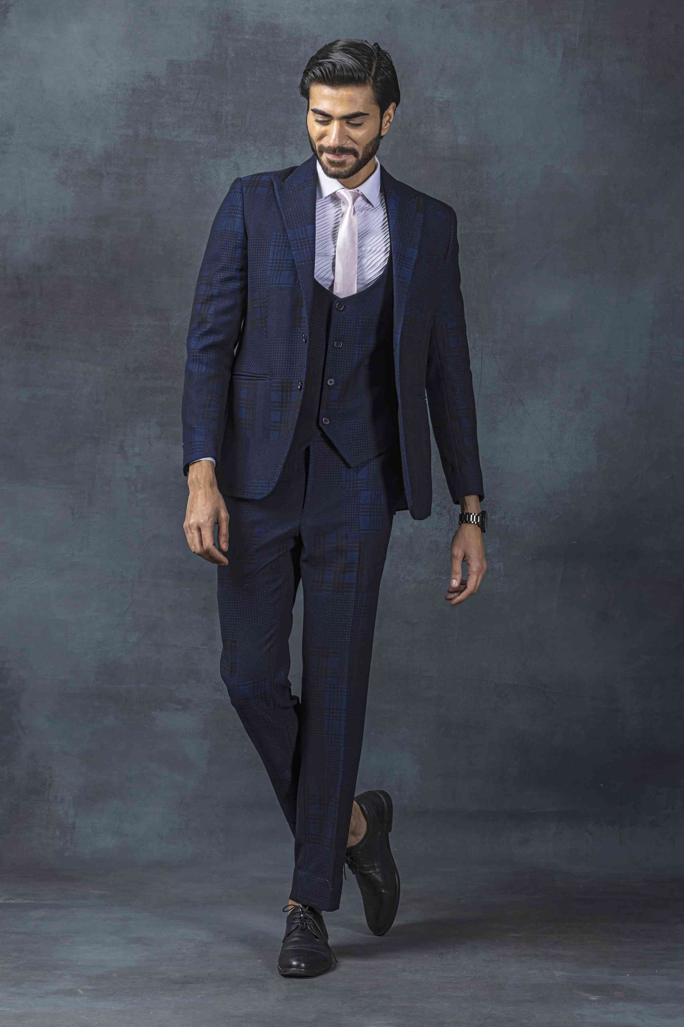 Classic Blue Check Suit