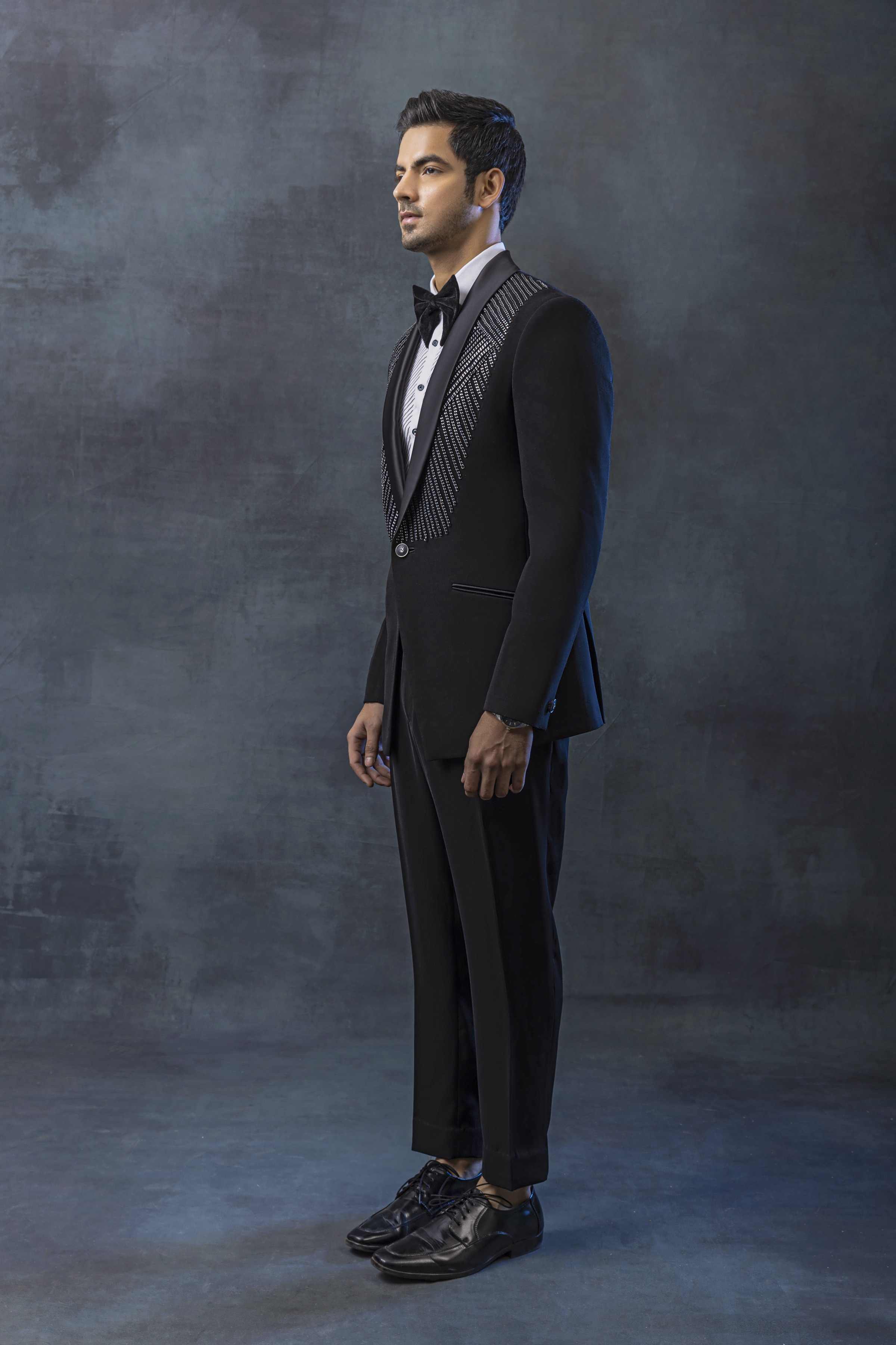 Black Tuxedo With Chain Embellishment