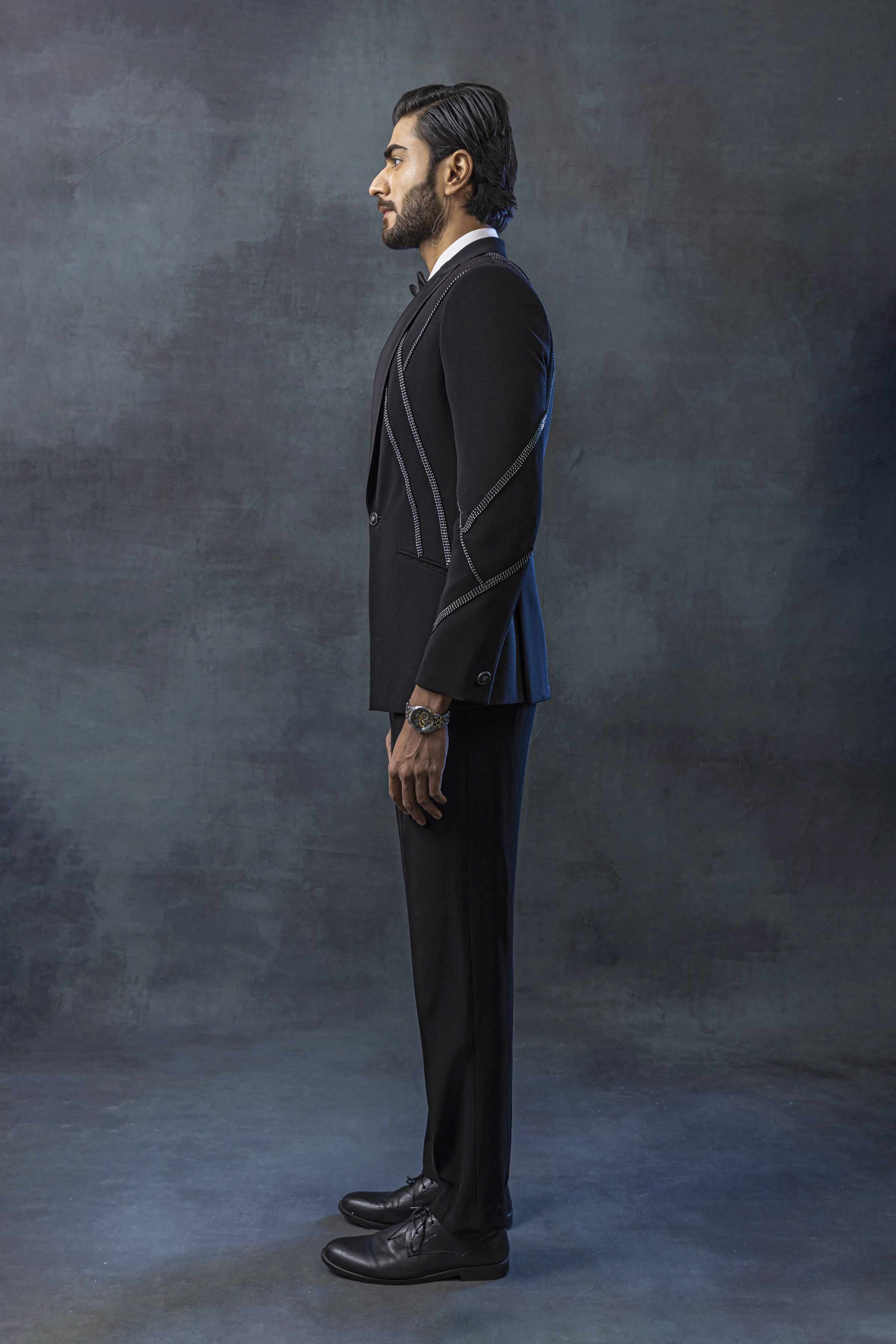 Black Tuxedo With Chain Embellishment