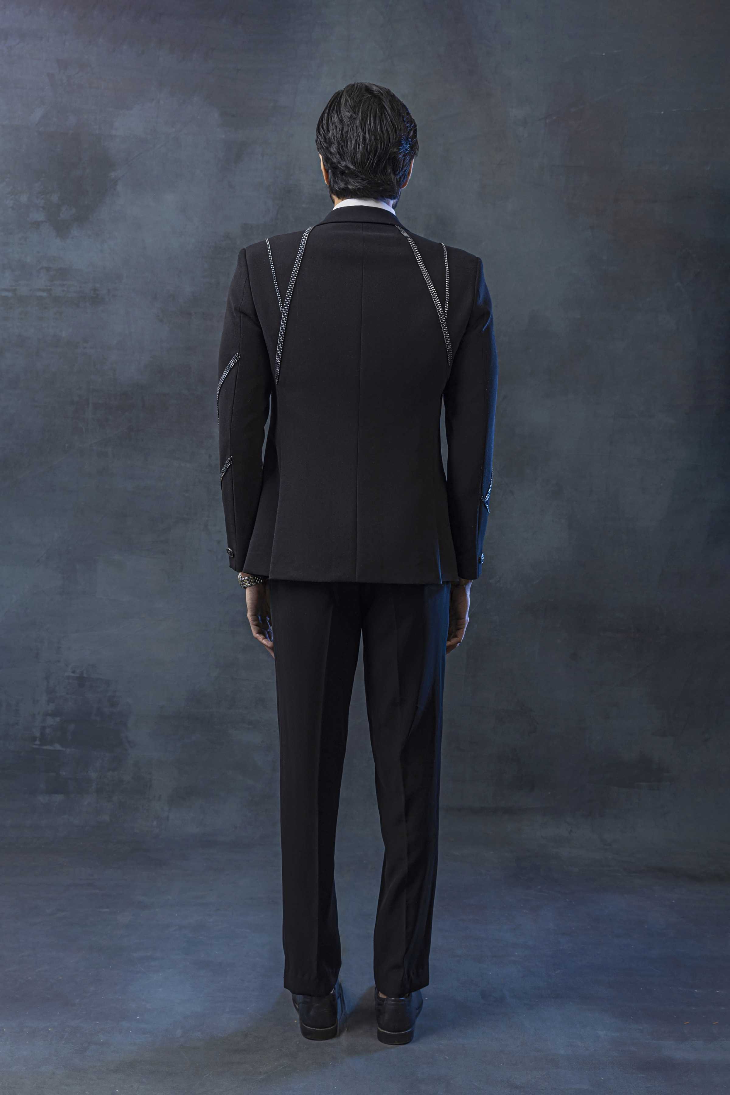 Black Tuxedo With Chain Embellishment