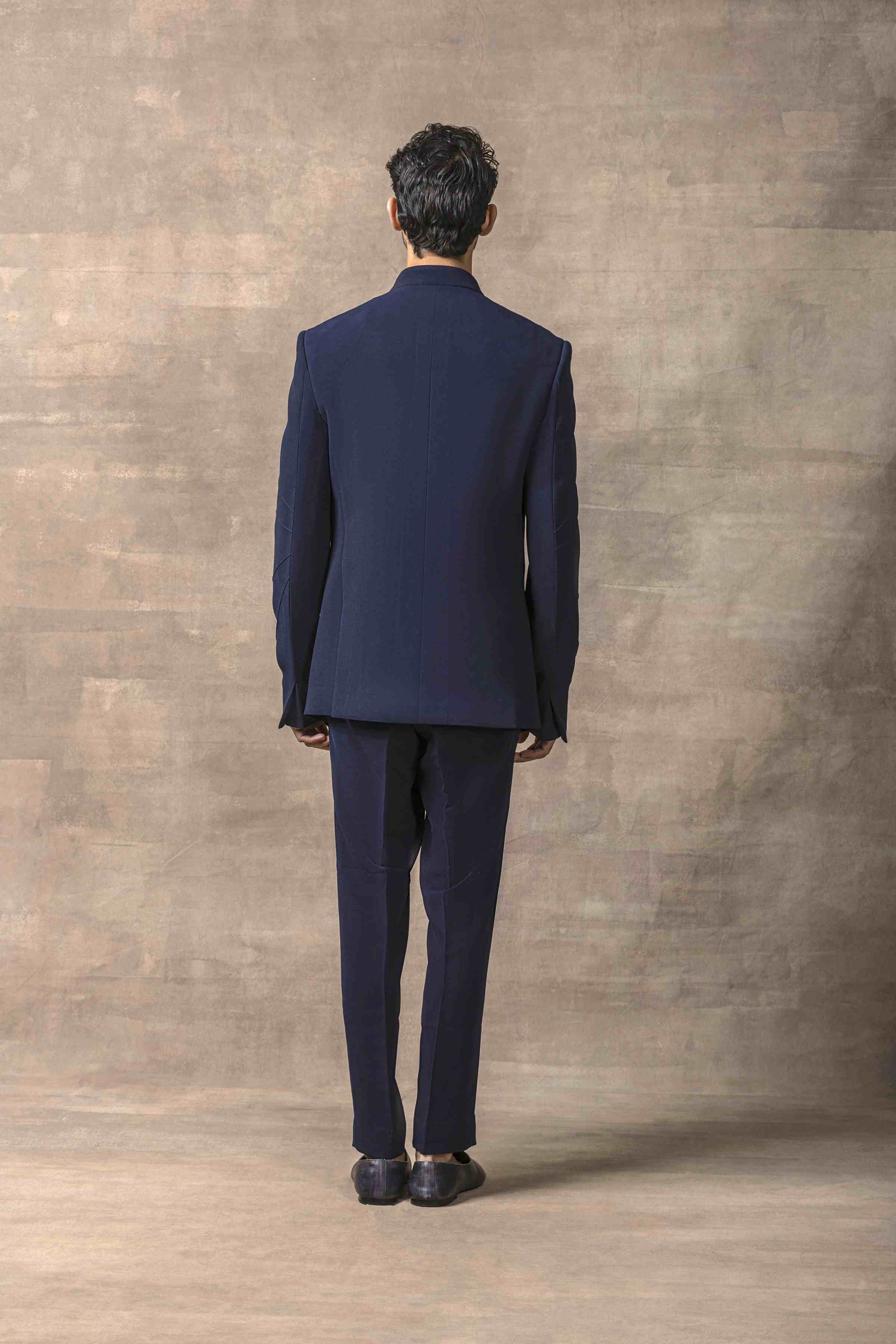 Navy Patch Pocket Bandhgala Set