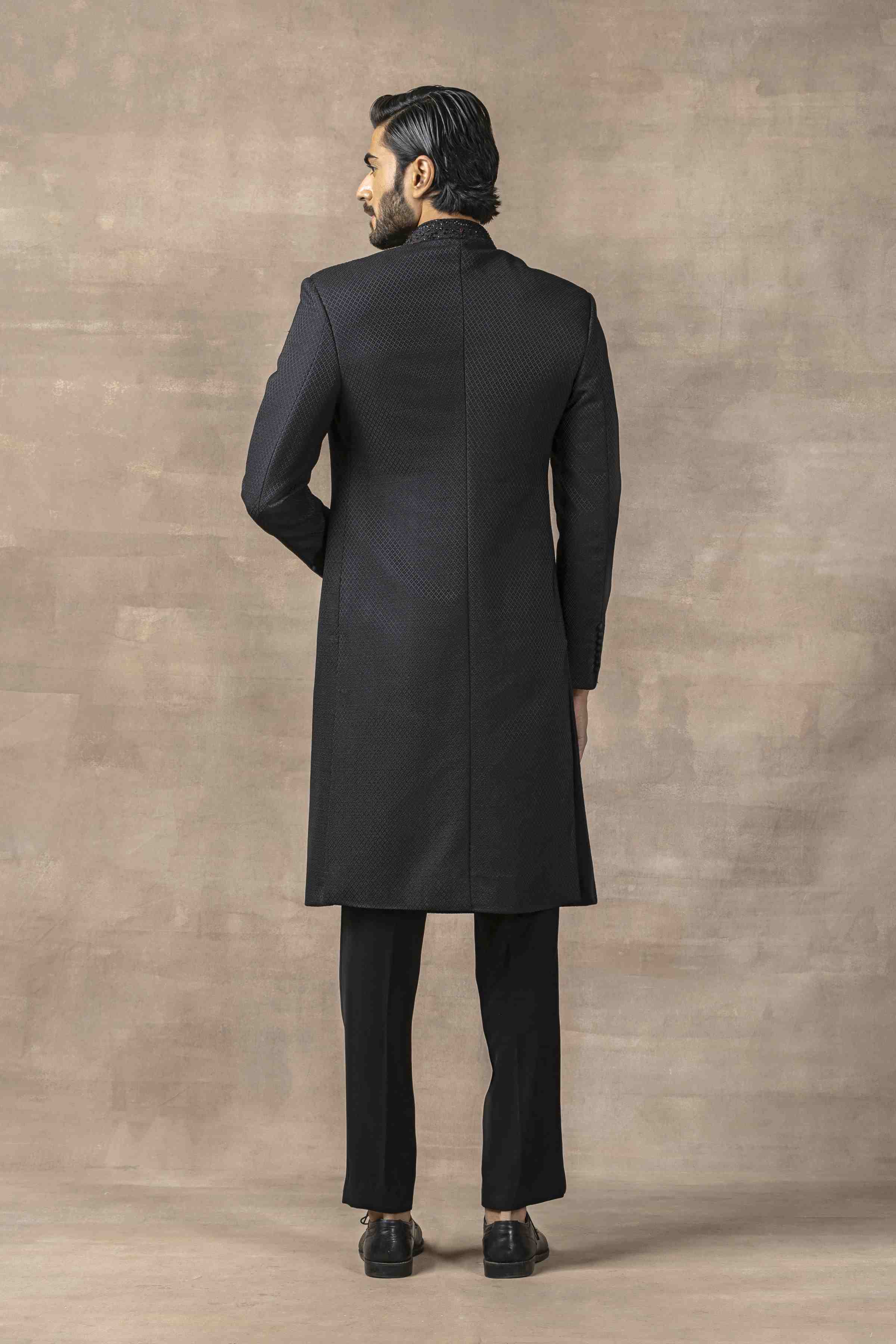 Black Jacquard Indo-Western