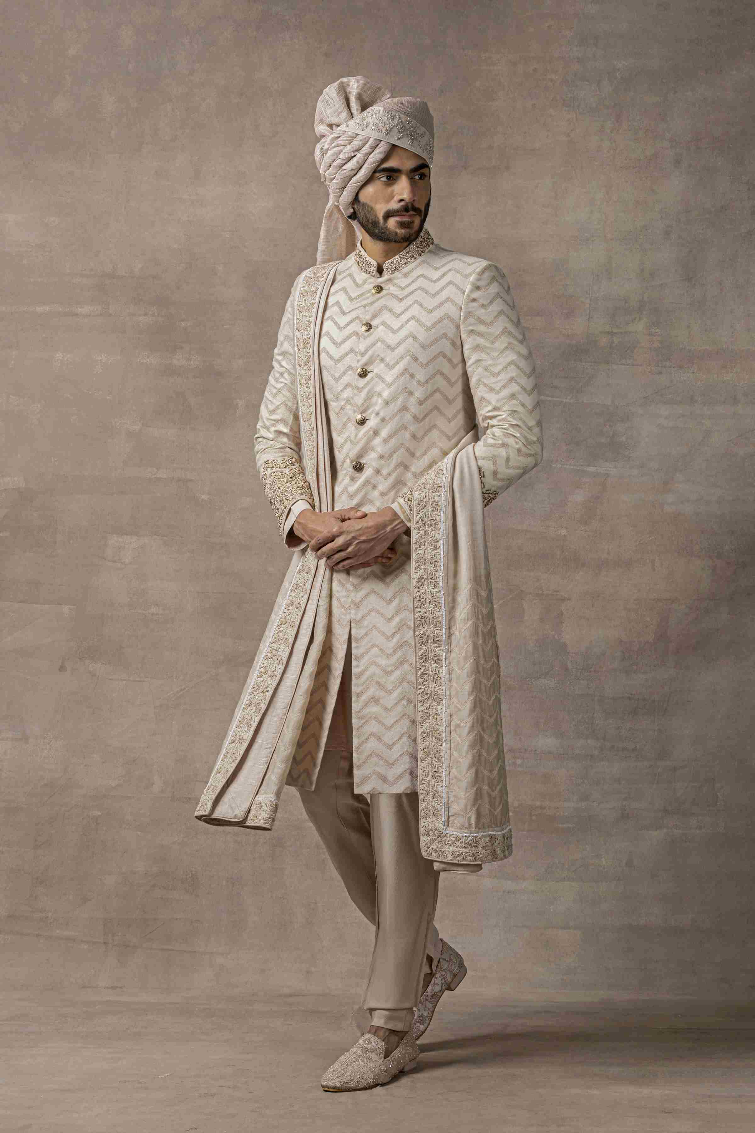 Dusty Rose Chevron Sherwani