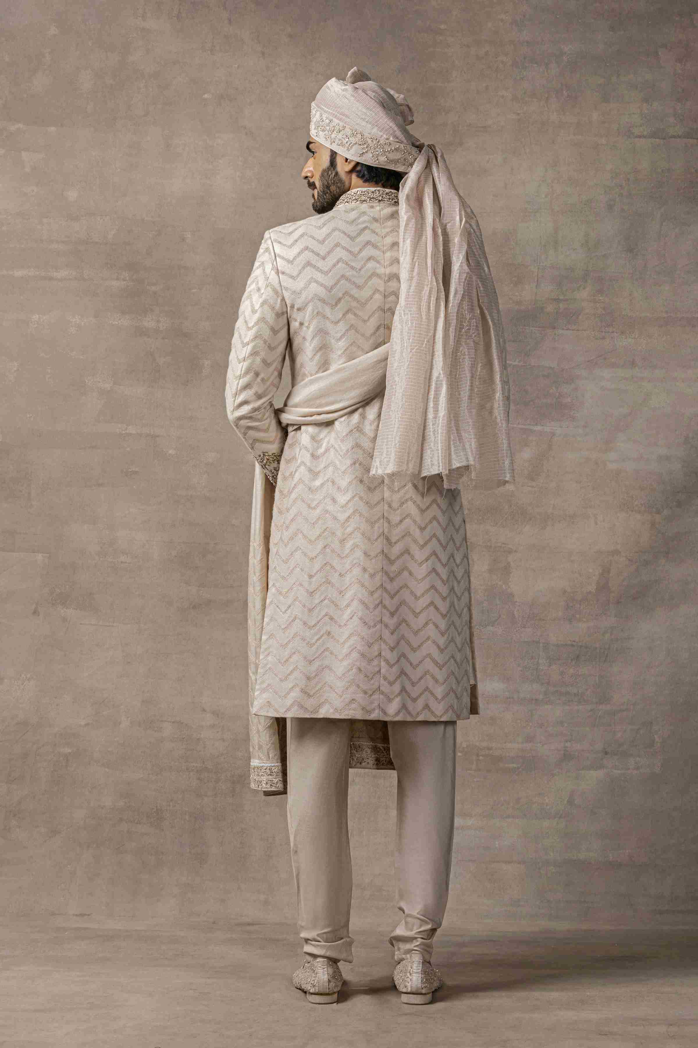 Dusty Rose Chevron Sherwani