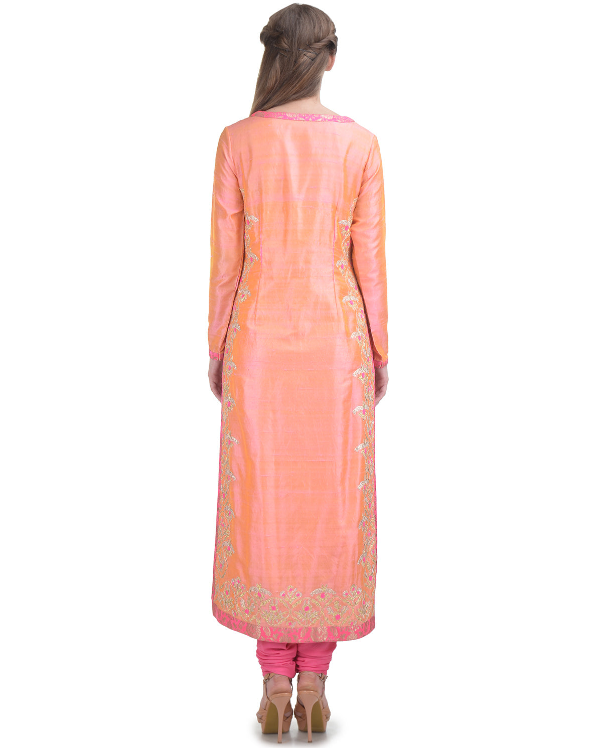 Coral Orange Kurta Set