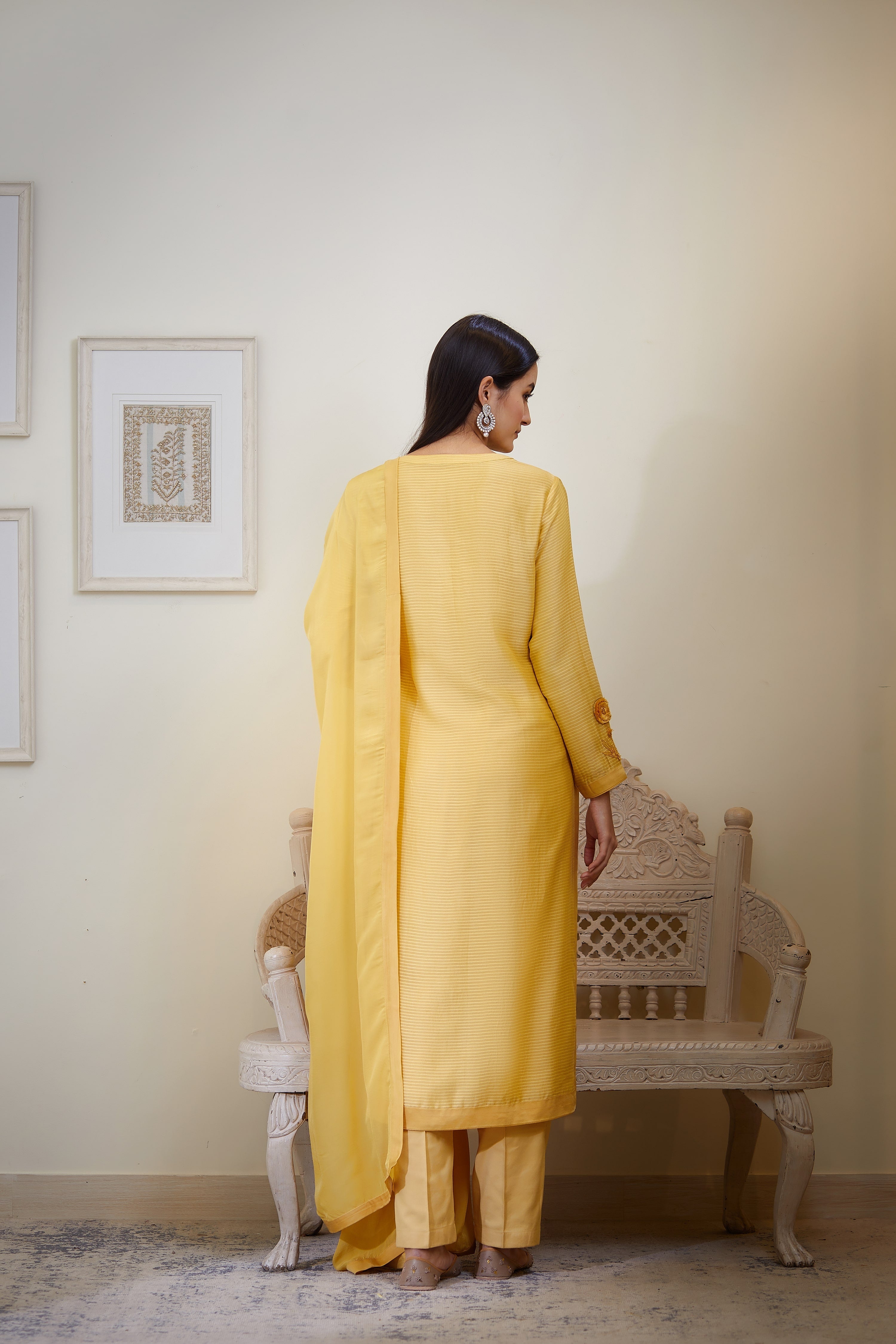 Mustard Kurta Set