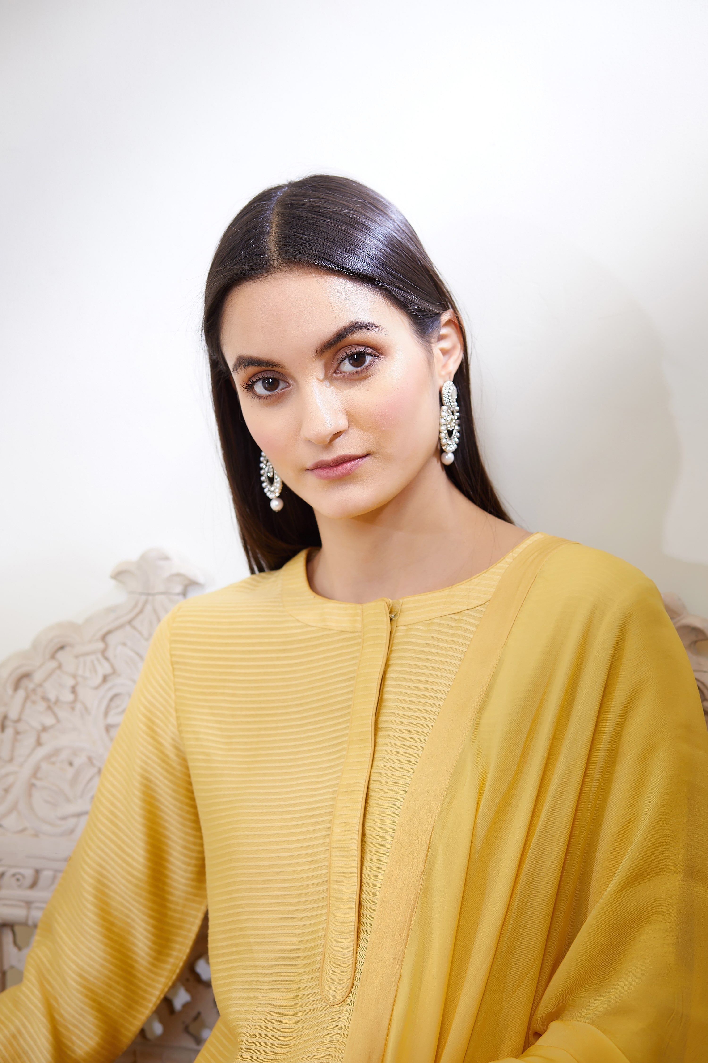 Mustard Kurta Set