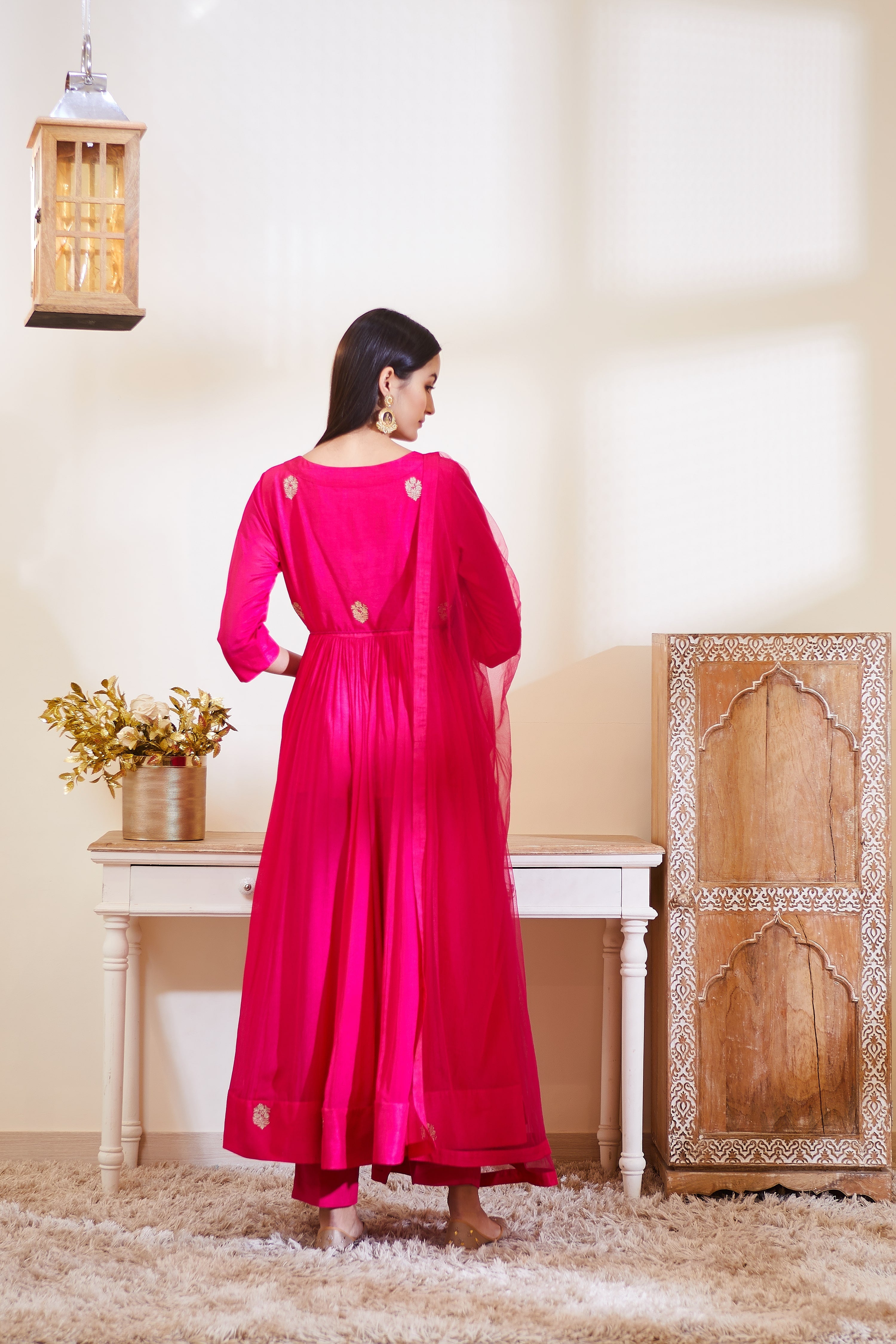 Pink Angrakha Set
