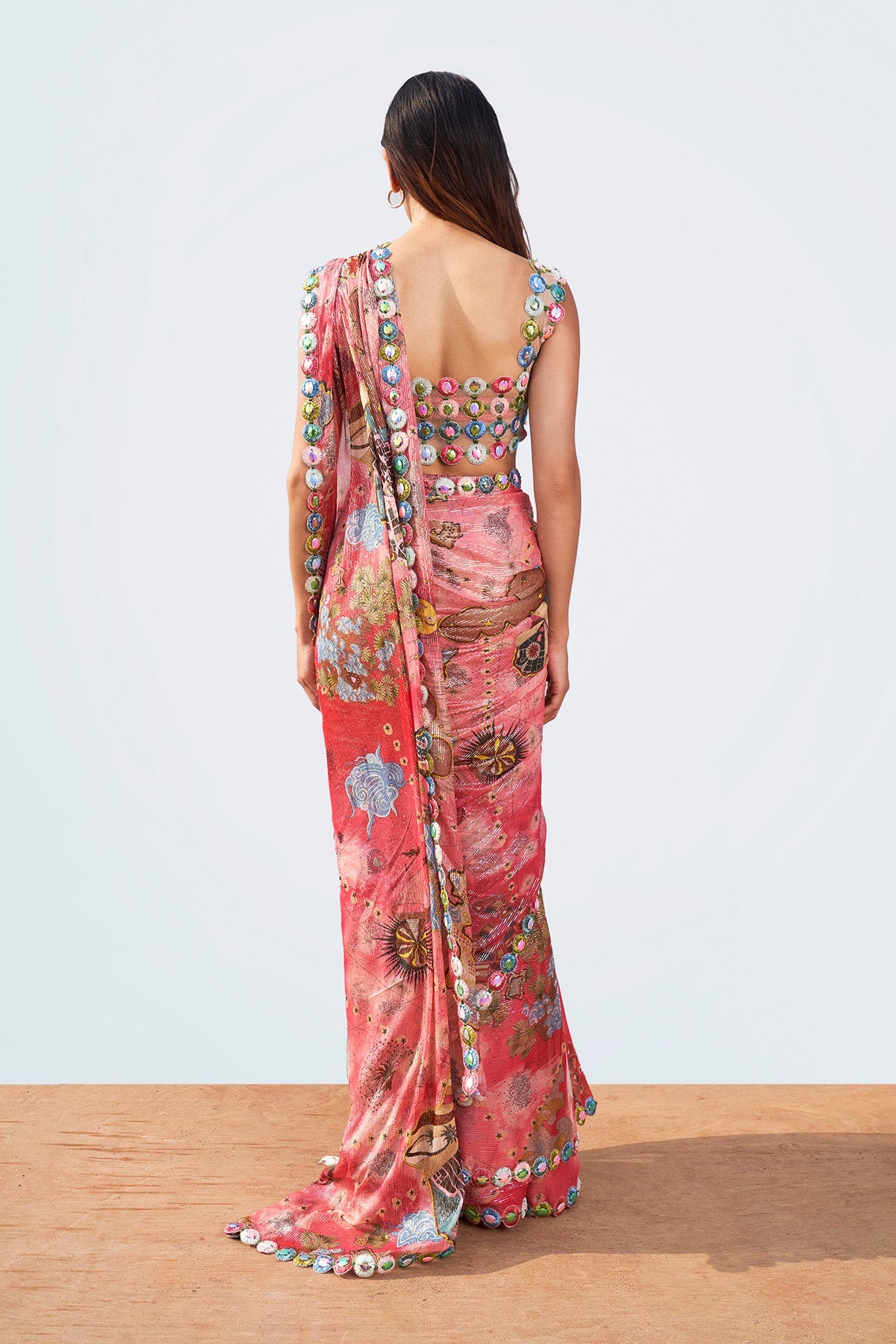 Starlight - Viva Magenta Lurex Saree Set