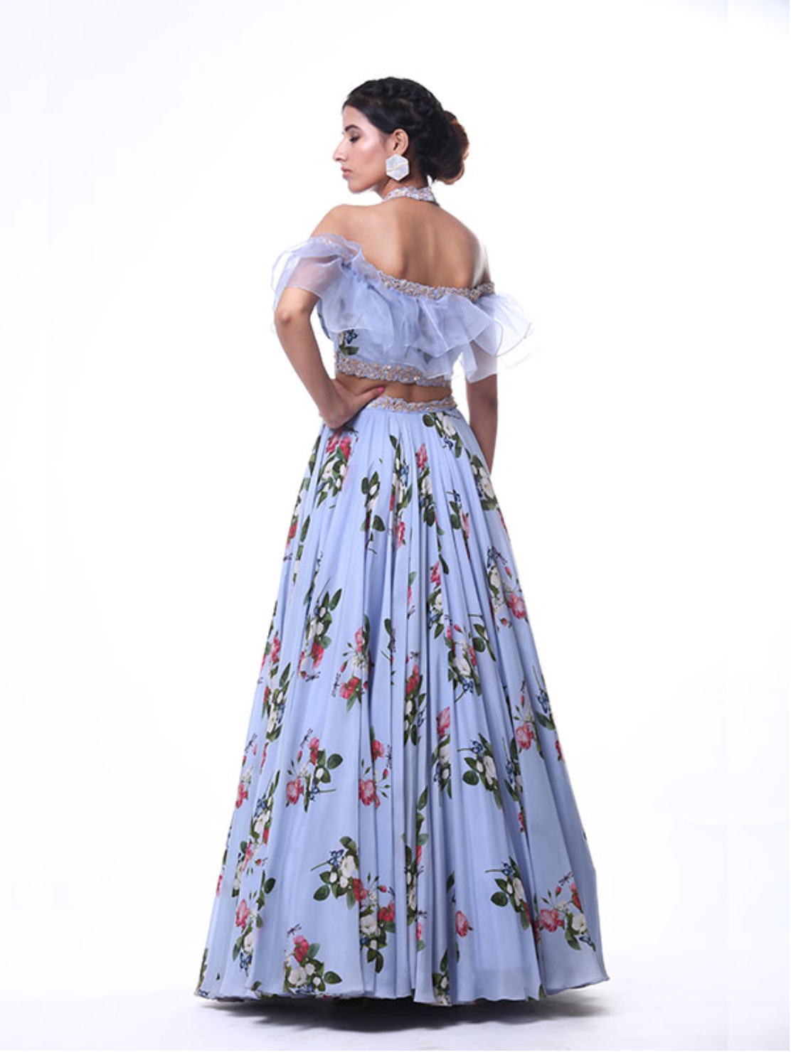 Off Shoulder Lehenga Set
