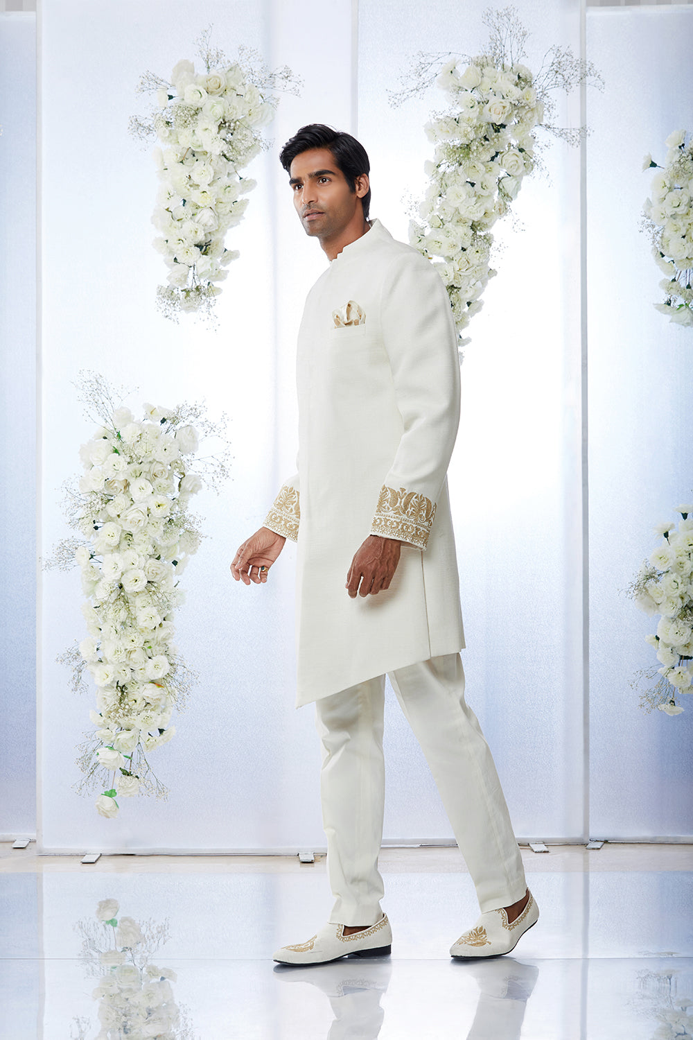 Ivory Sherwani Set