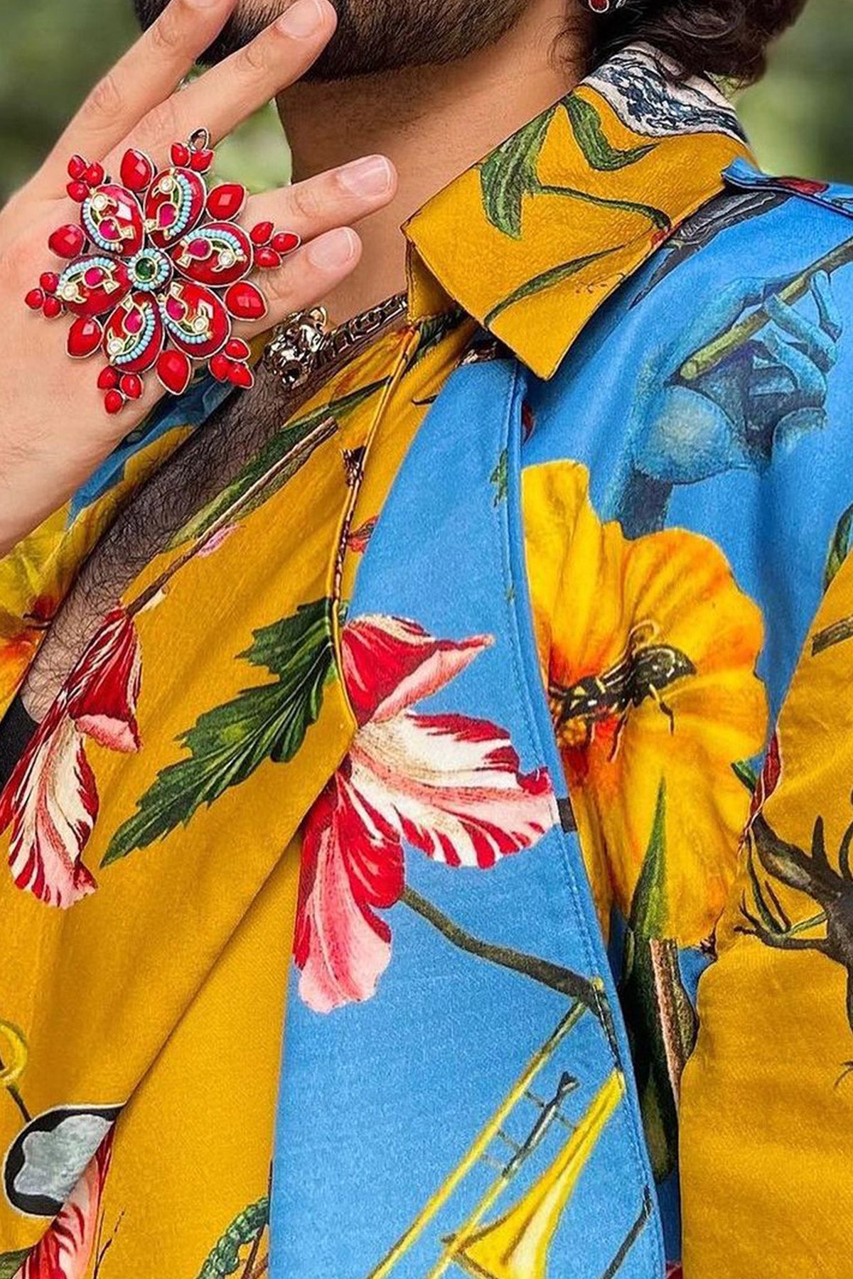 Siddharth Batra In Printed Trench Coat