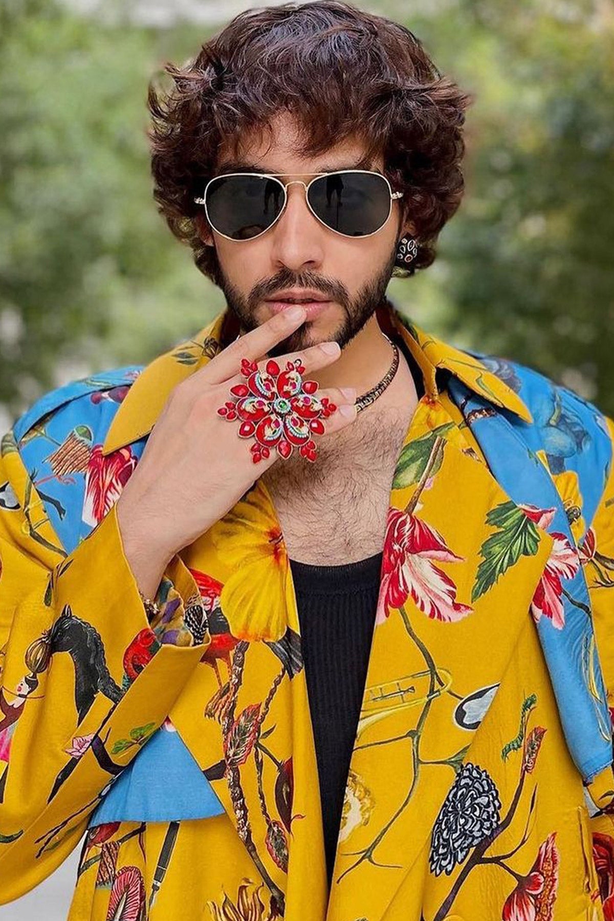 Siddharth Batra In Printed Trench Coat