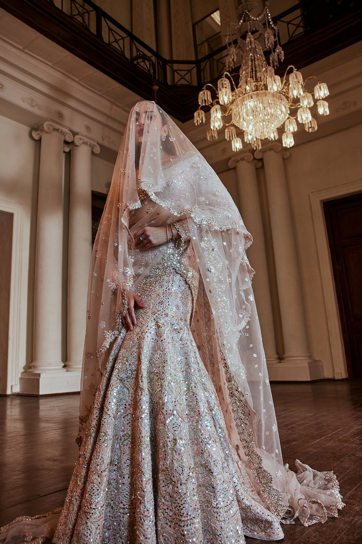 PINK FIT AND FLARE LEHENGA SET