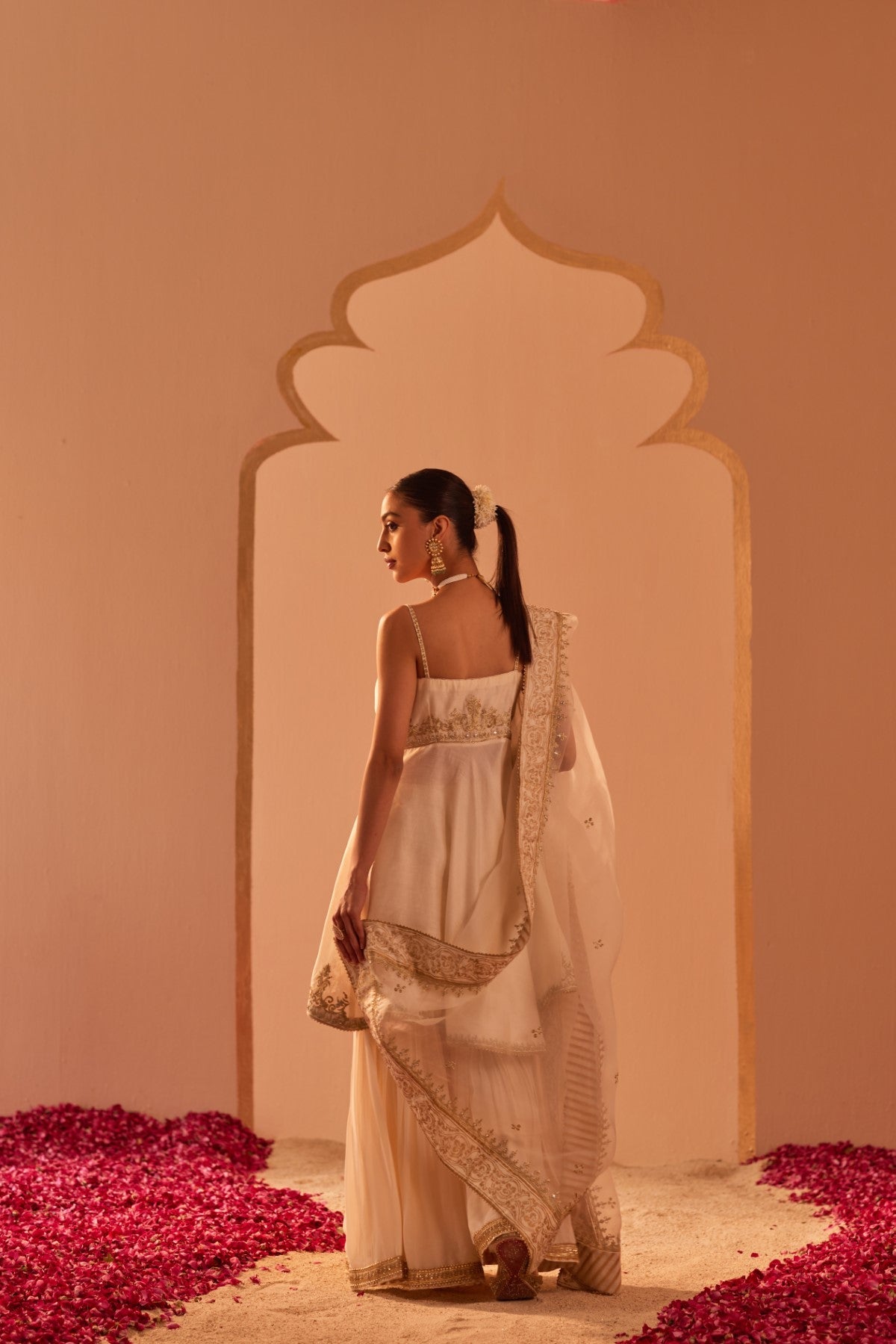 Tahira - Daisy Ivory Kurta Garara Set