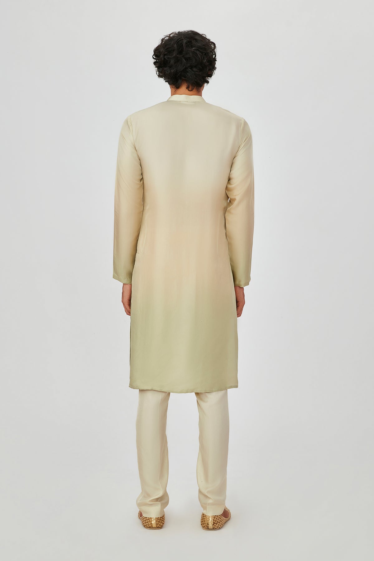 Mehrad - Beige Asparagus Dupion Silk Kurta Set