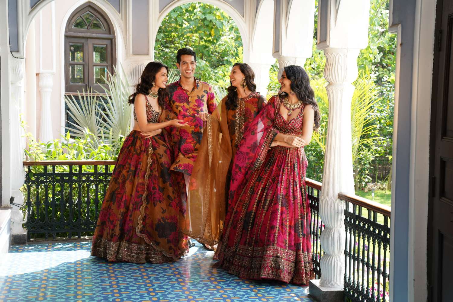 Mehendi Green Floral Kurti Set