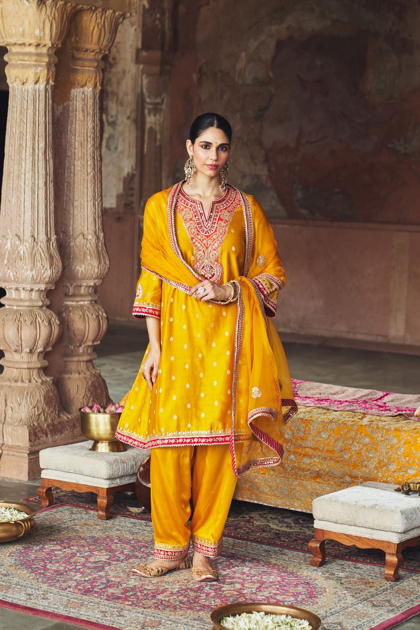 Divya Bhathela In HAFSA - MUSTARD CHAUGA WITH SALWAR