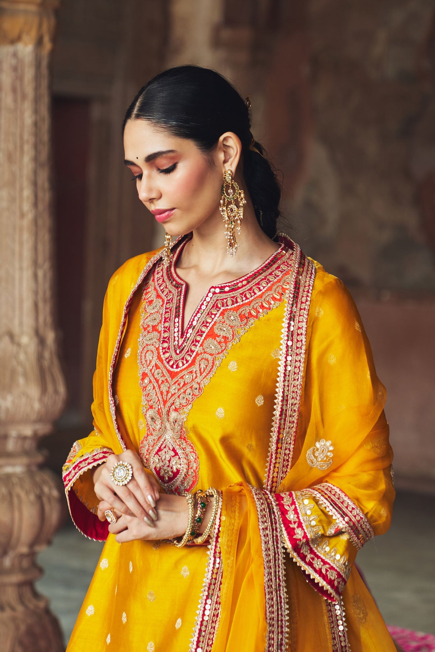 Divya Bhathela In HAFSA - MUSTARD CHAUGA WITH SALWAR