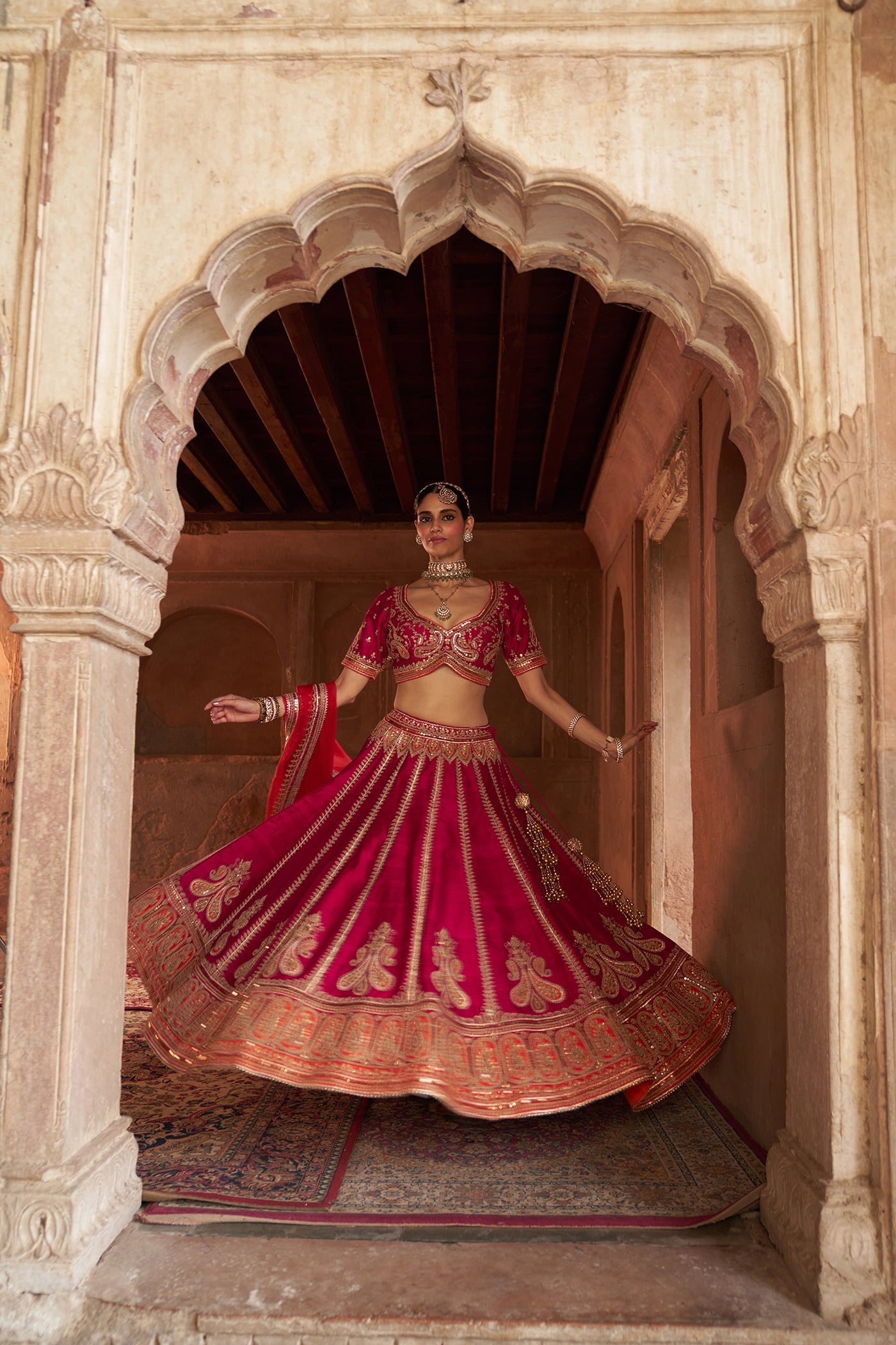 AMARA - HOTPINK LEHENGA