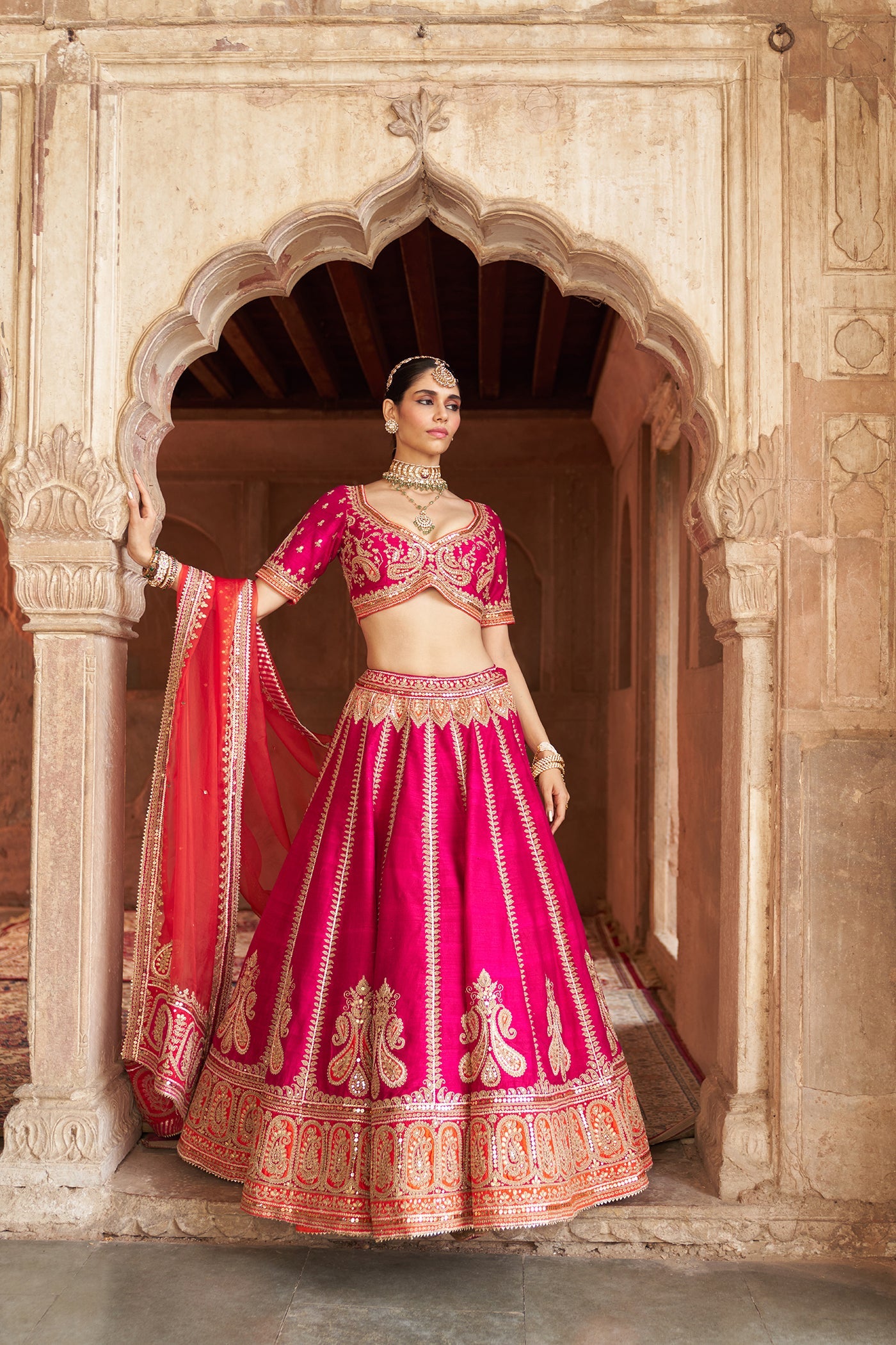 AMARA - HOTPINK LEHENGA