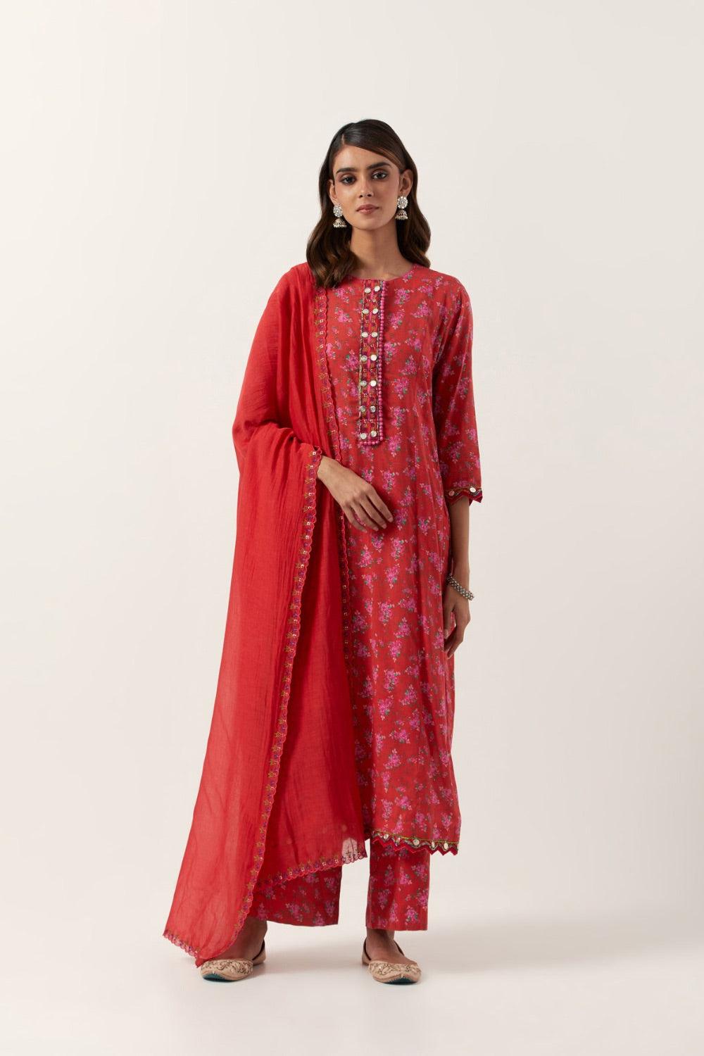 Surkh Laal Straight Kurta Set