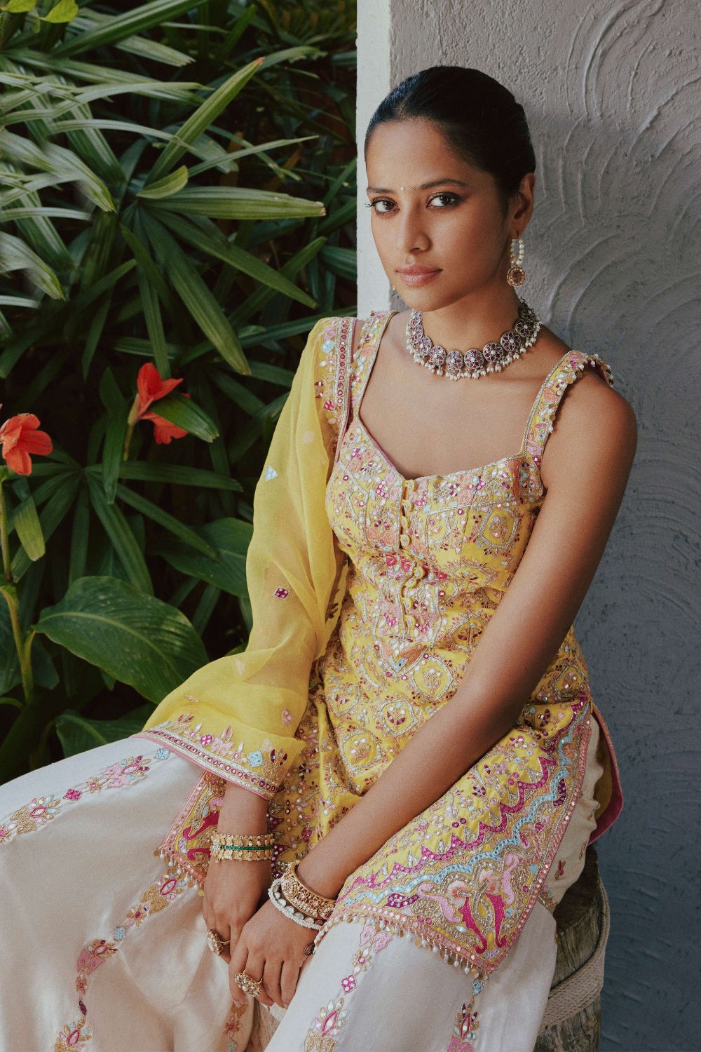 Ave Chicago x Yellow & Cream Gharara Set