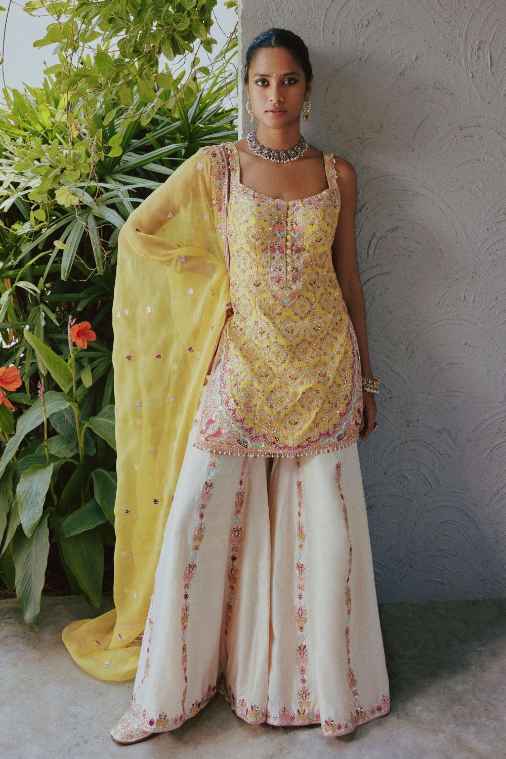 Ave Chicago x Yellow & Cream Gharara Set