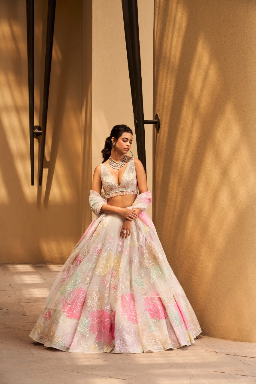 Pastel Floral Lehenga Set