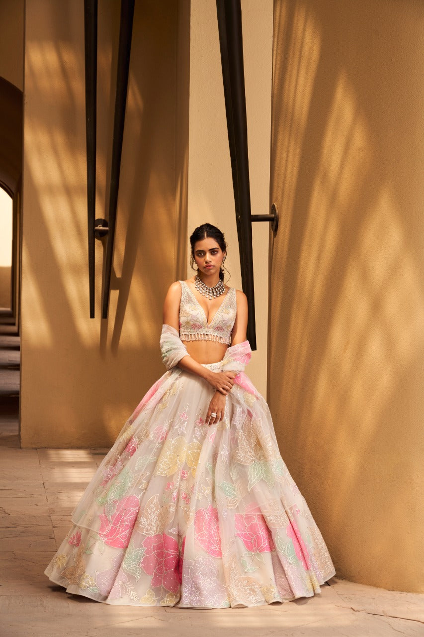 Pastel Floral Lehenga Set