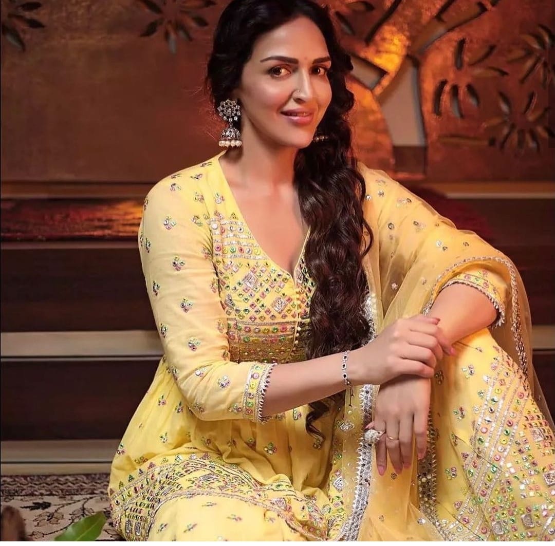 Esha Deol in Noor Peplem Gharara Set with Dupatta